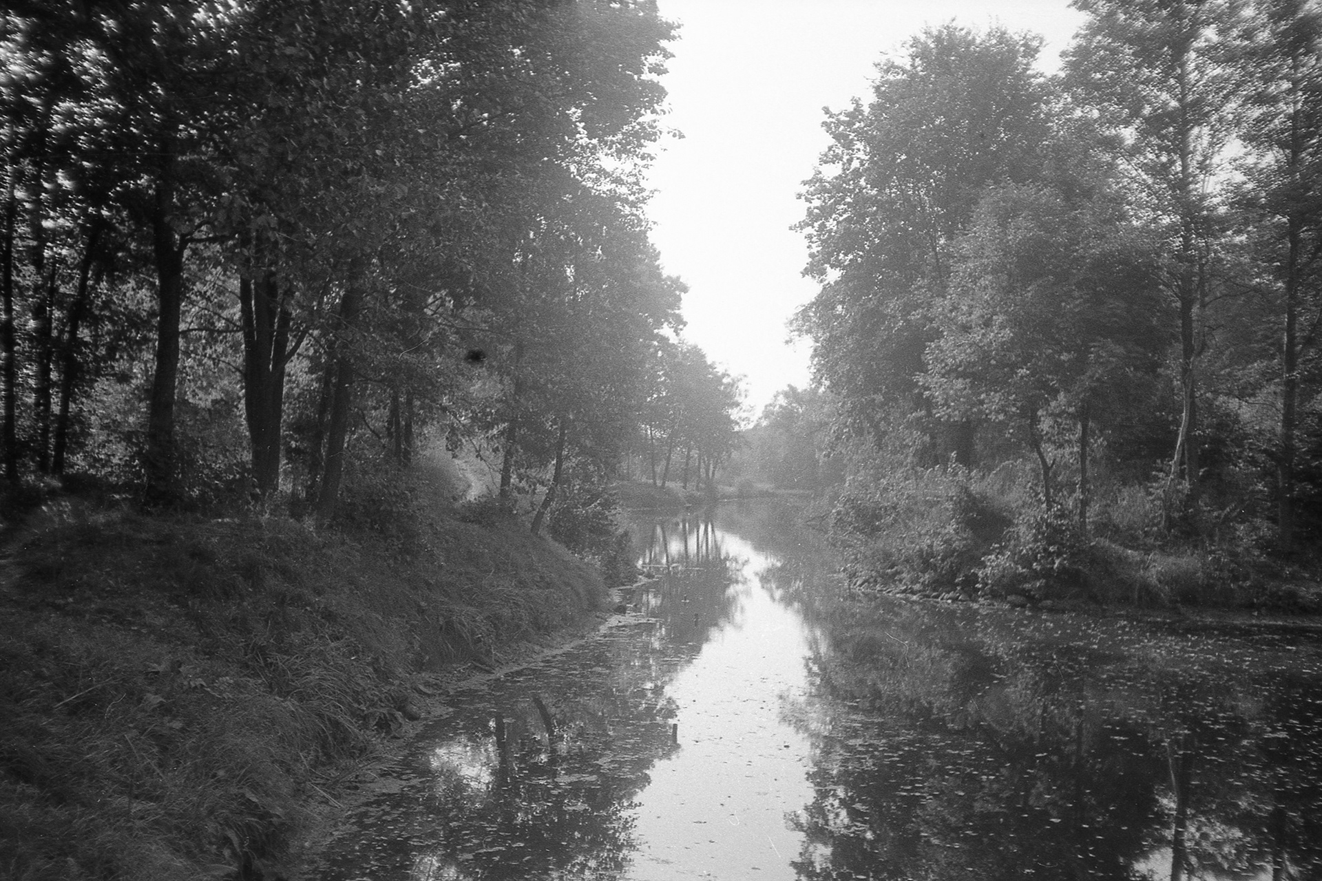 1989.09.18 | Park Dworski w Zabłudowie - widok na główny staw | z arch. MOAK