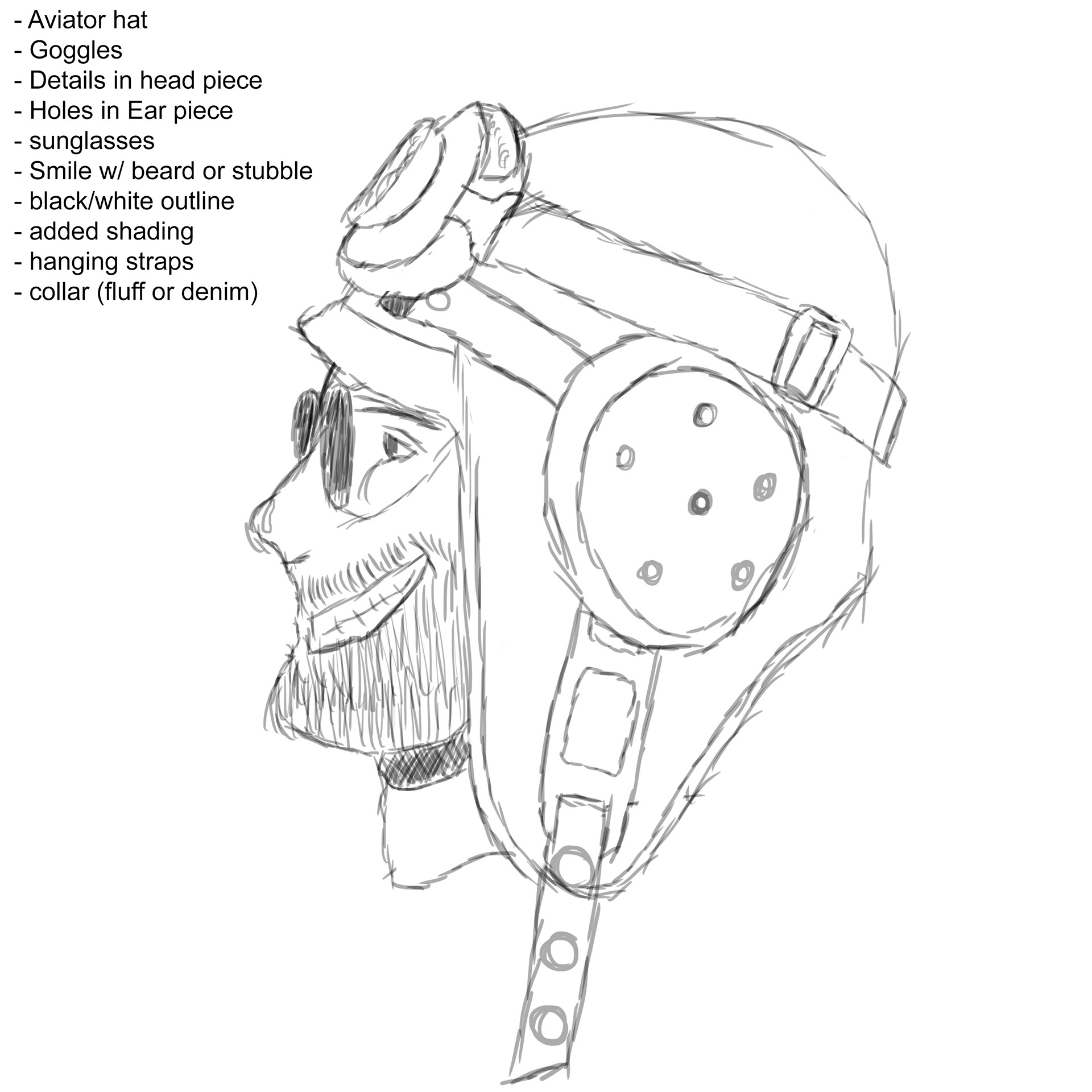 Original Sketch Concept for the Aviators Logo