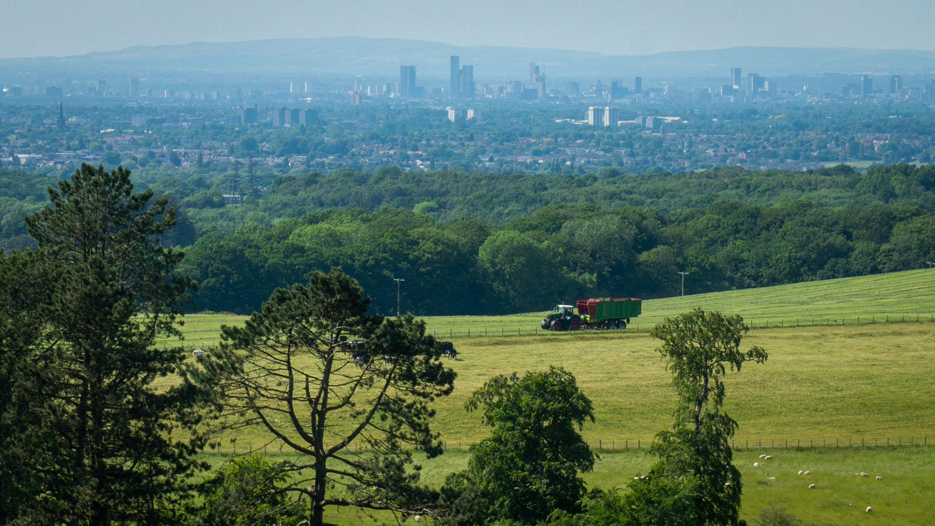 Manchester from Lyme Park, Cheshire