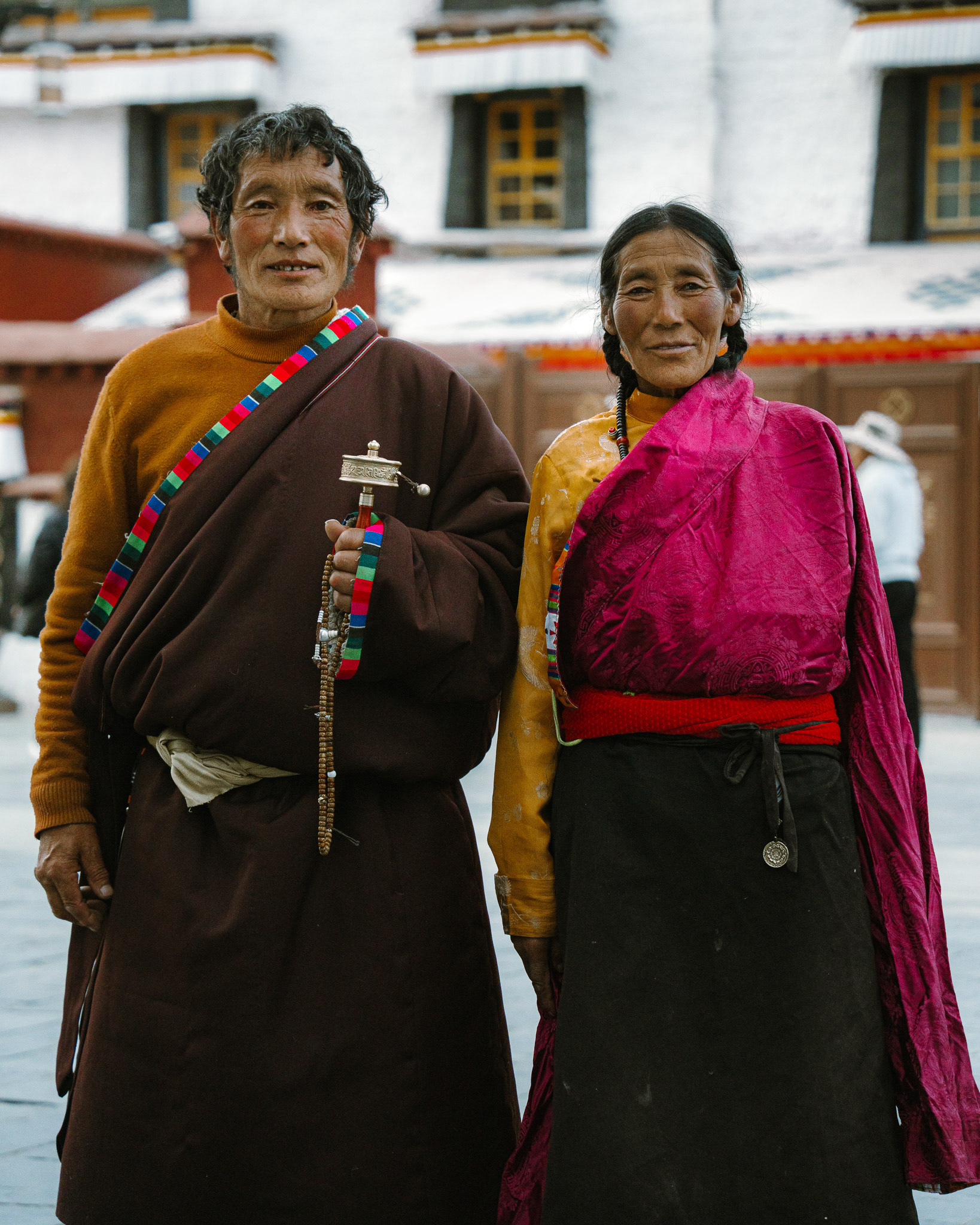 Tibetan couple. Lhasa, Tibet.