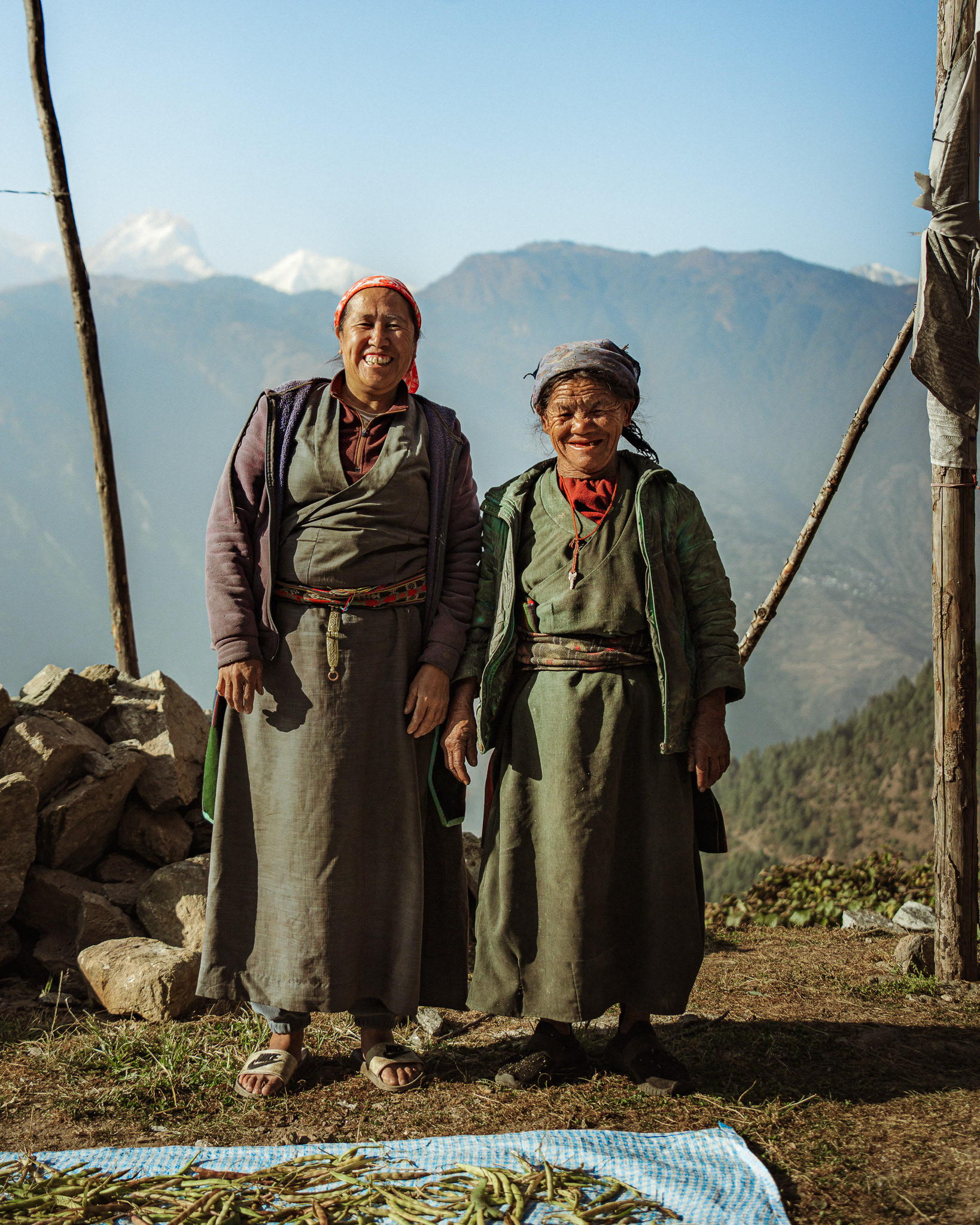Tibetan sisters-in-law. Langtang National Park, Nepal.