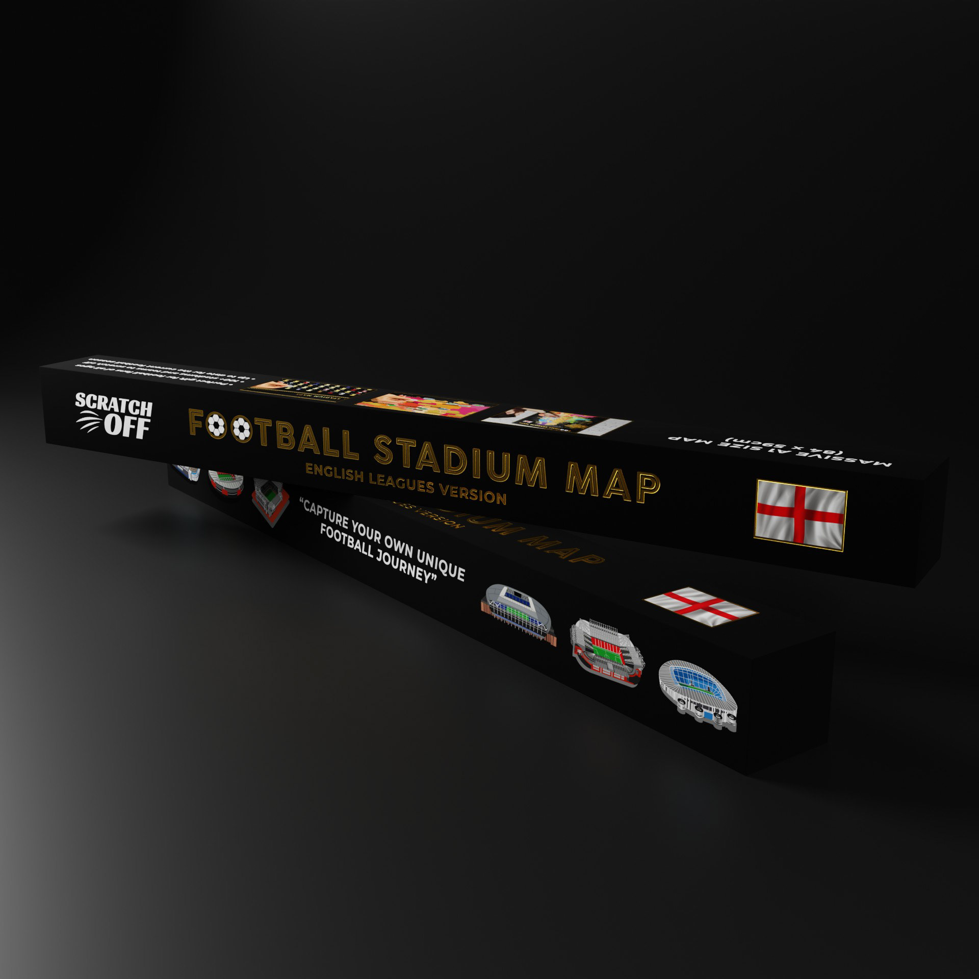 Created packaging design and 3D mockup for Scratch Off.  An English brand that makes world maps that can by scratched off.