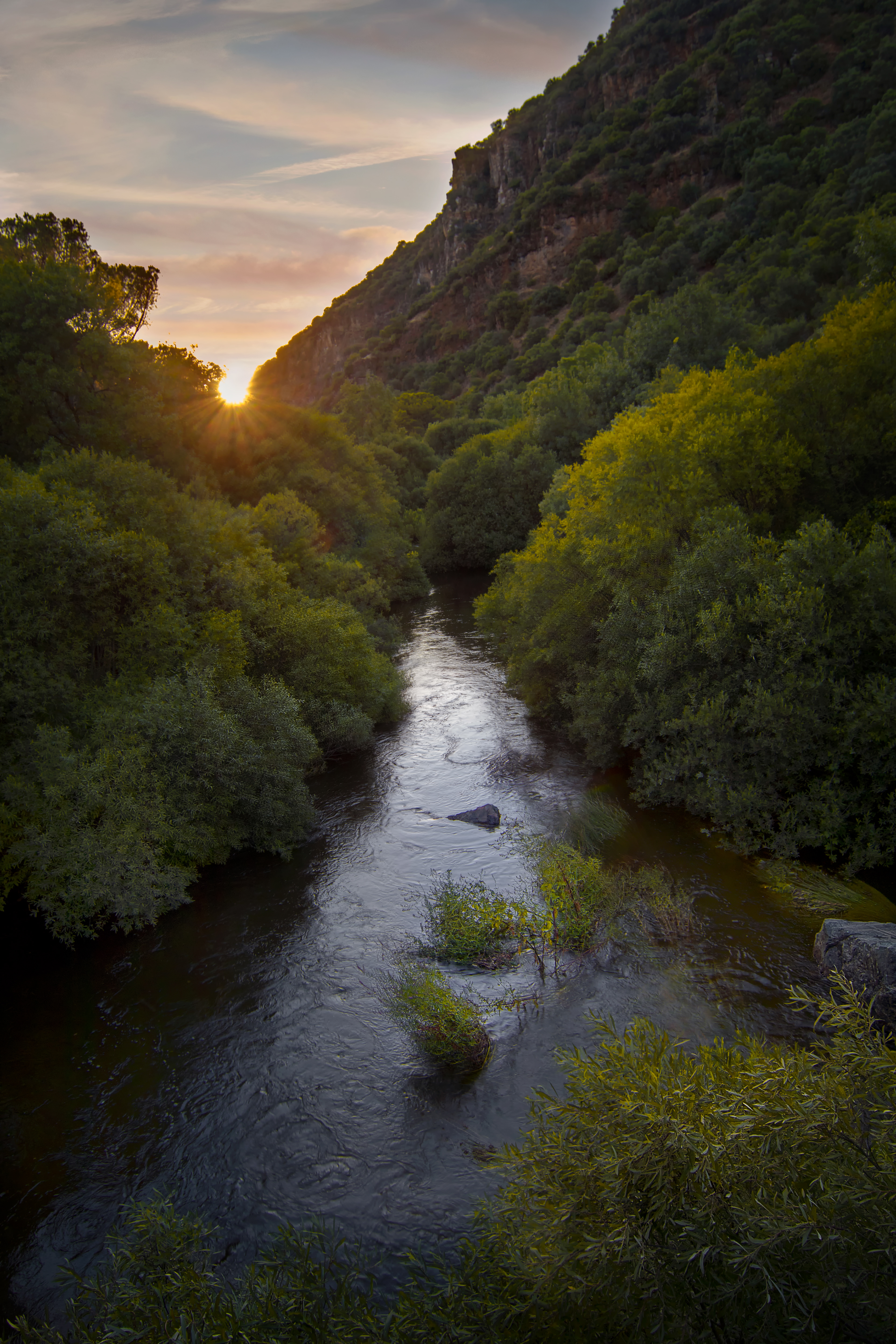 Atardecer en el río Guadiato