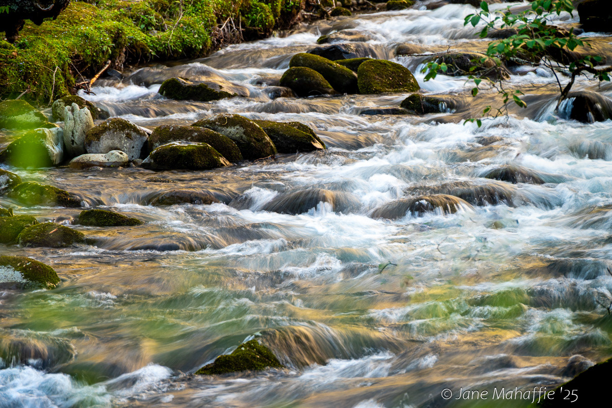 Water over the rocks