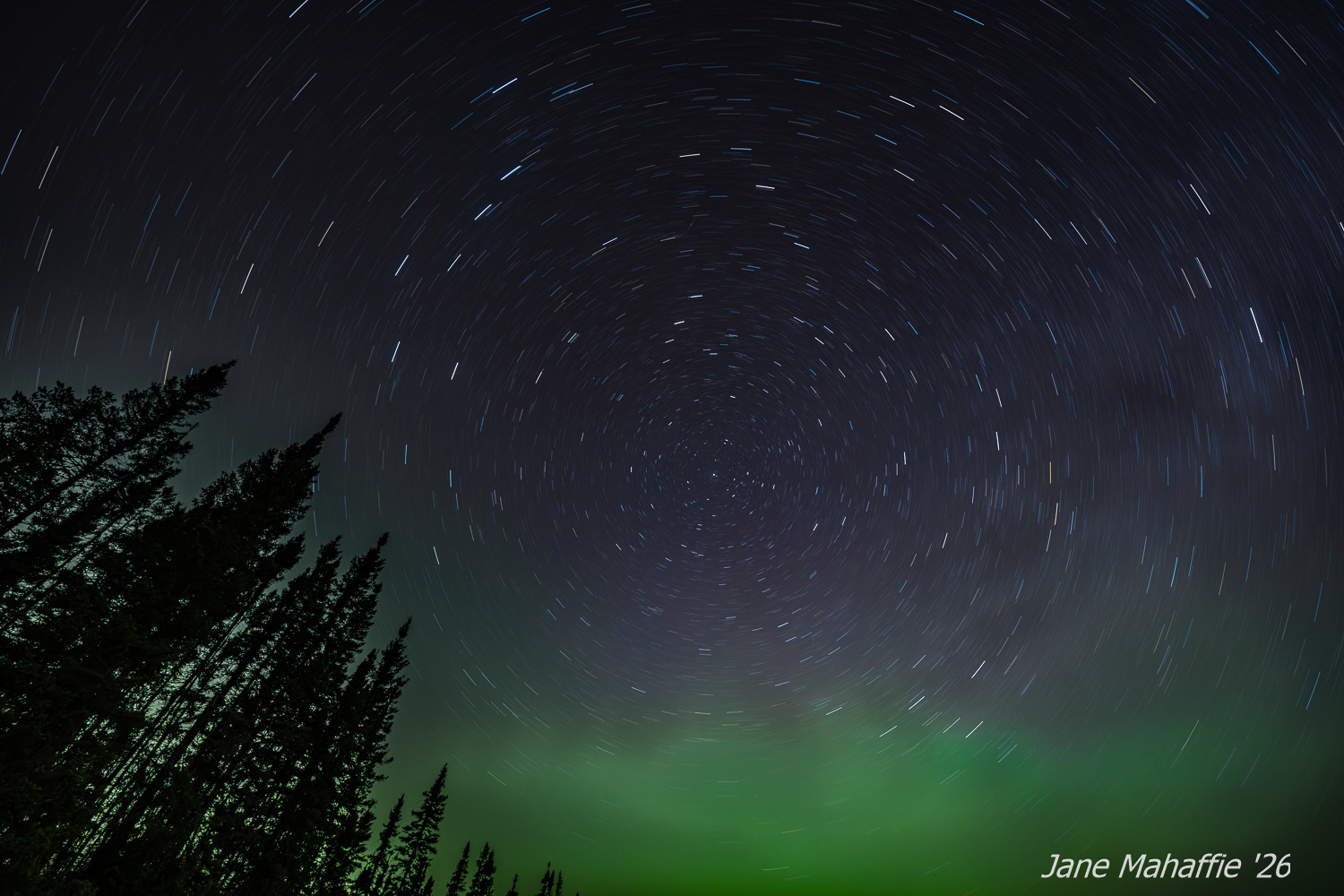 Star Trails and Northern Lights