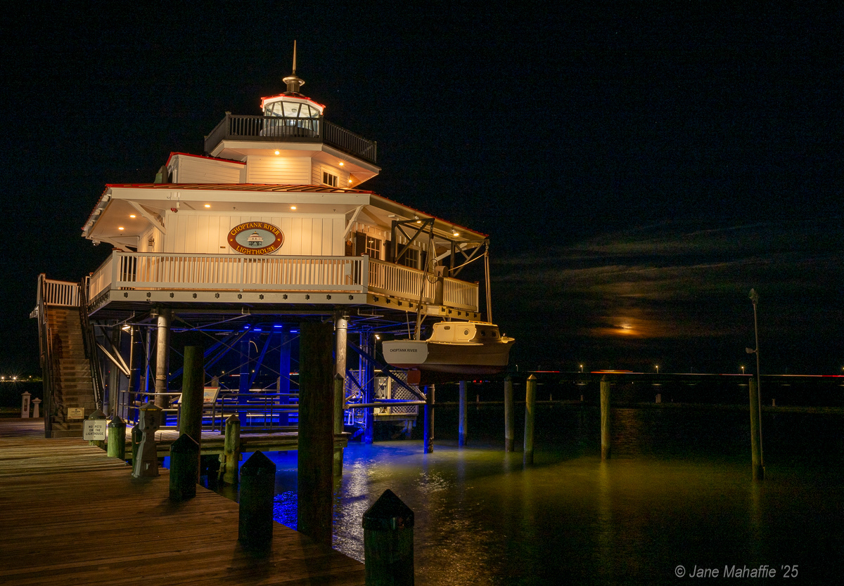 Choptank River Lighthouse Moon Rise 09 25