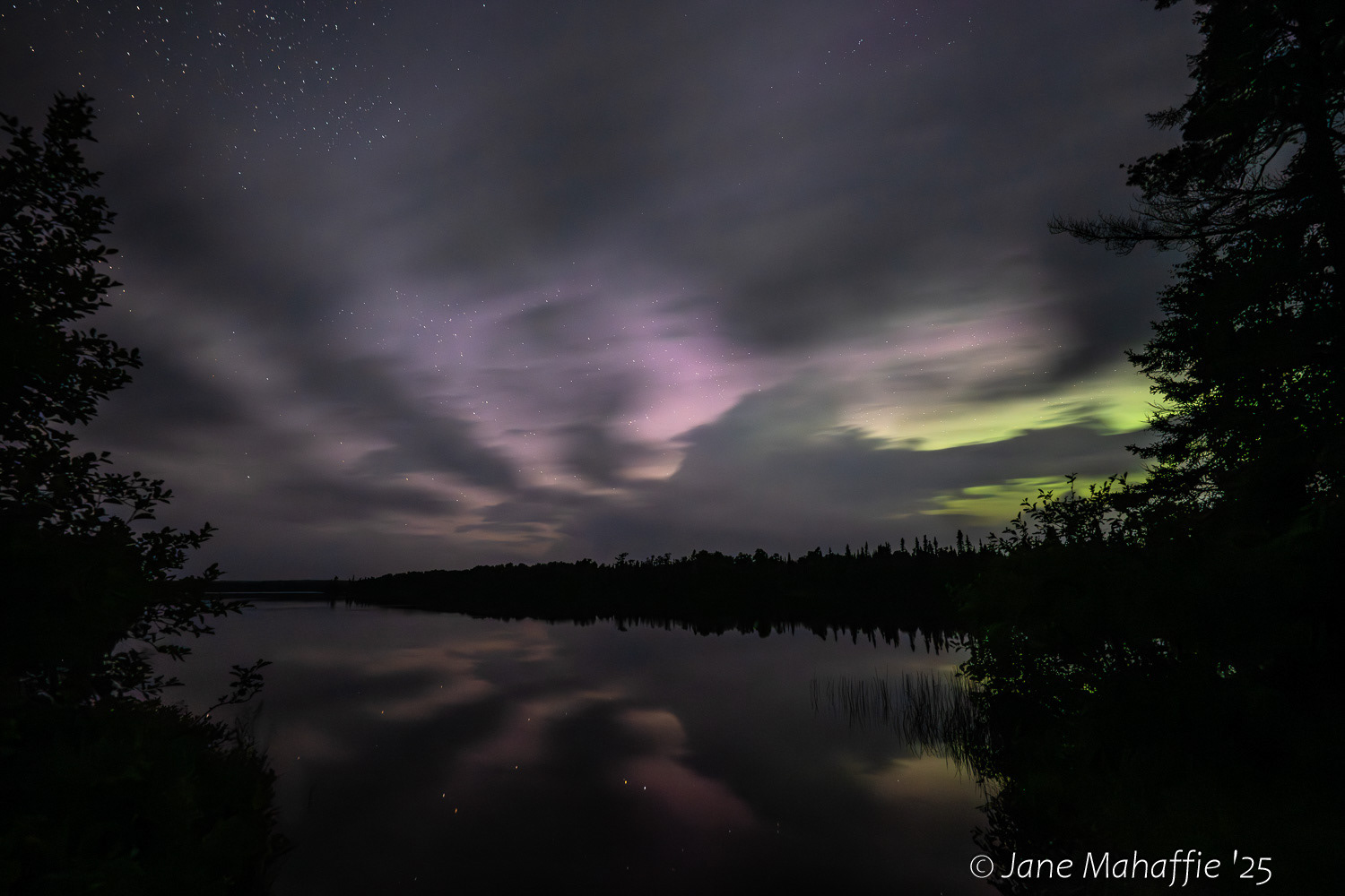 Northern Lights peaking through the Storm