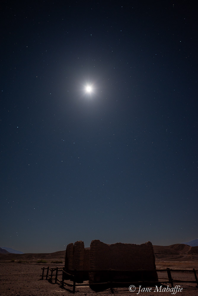 Quarter Moon @ Borax Works - Death Valley NP