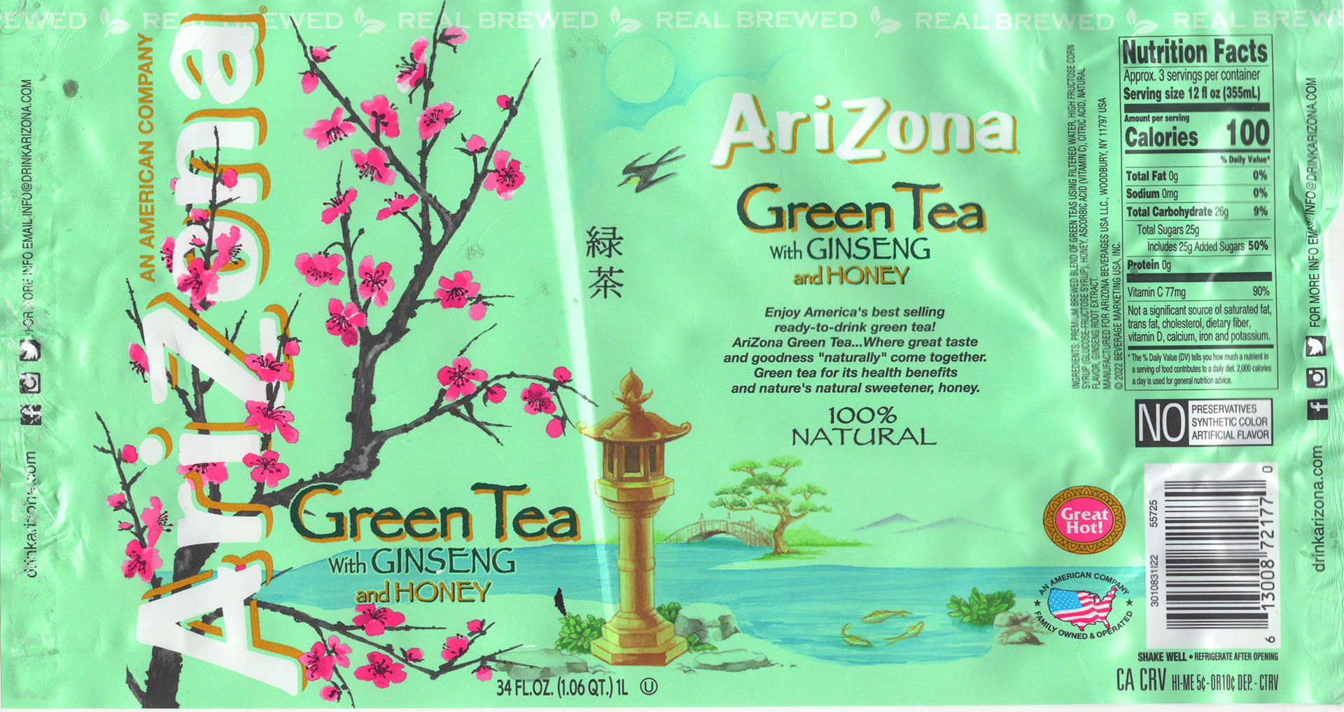 Green tea wrapper