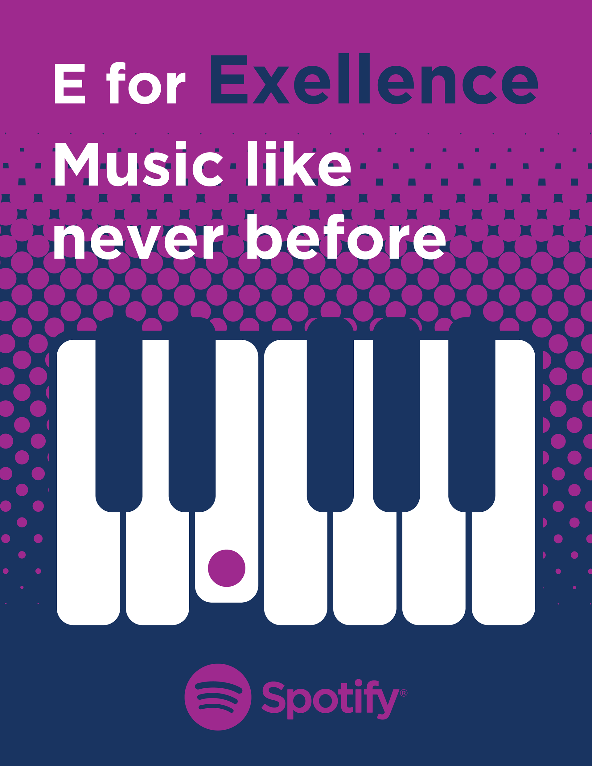 A fake magazine ad for Spotify