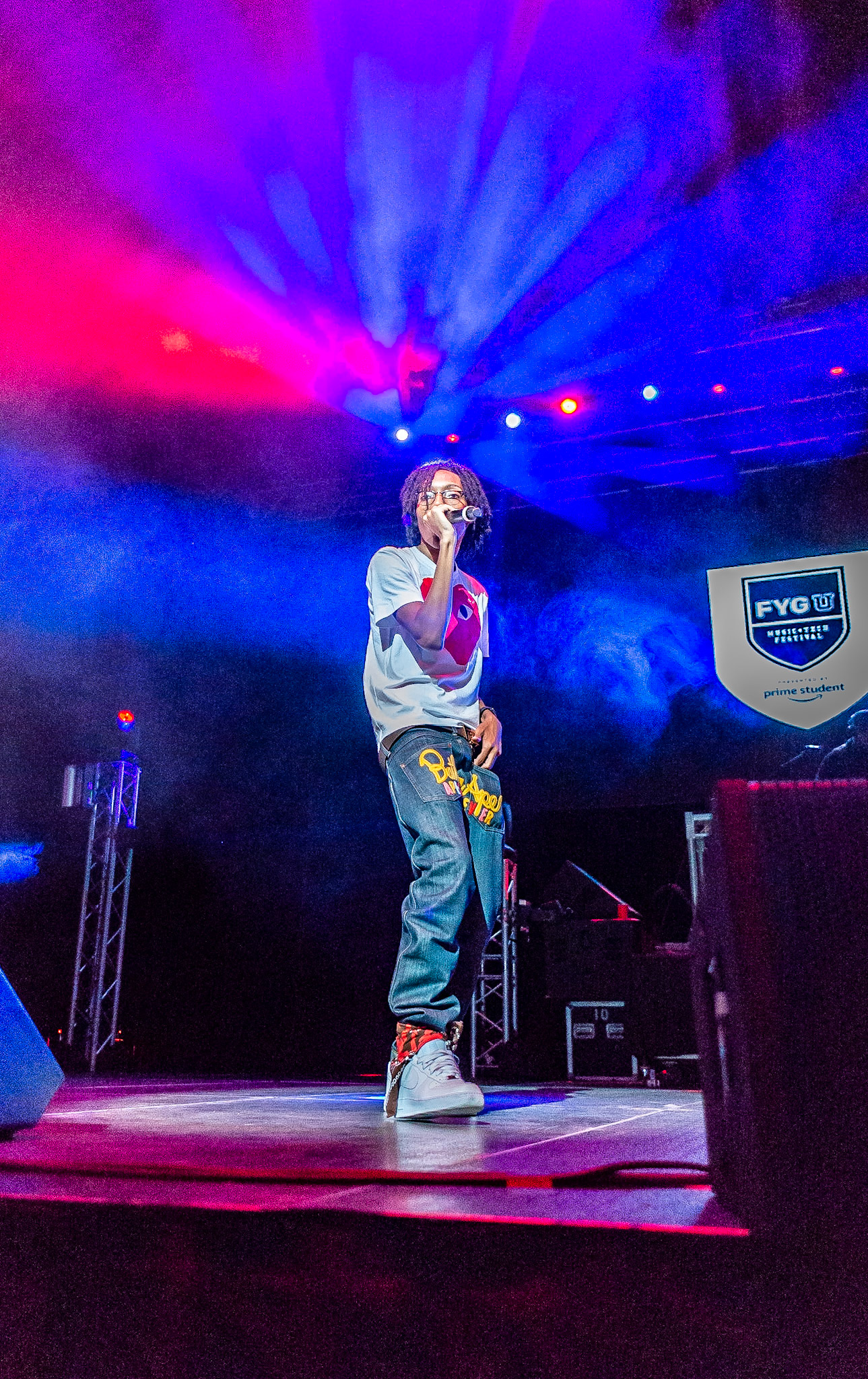 Lil Tecca performs at the FYG U Fest @ UMASS on the TickTock main stage.