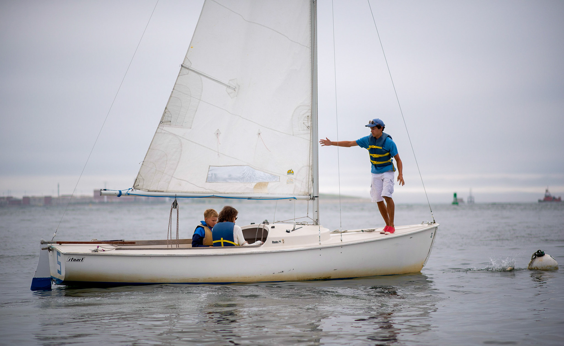 The Boston based summer camp, Camp Harbor View, hosts families of the campers for a day of activities and lunch.  Counselors took willing participants onto sail boats and gave campers the ability to show some of the skilsl they had learned at the camp over the 2019 summer sessions.