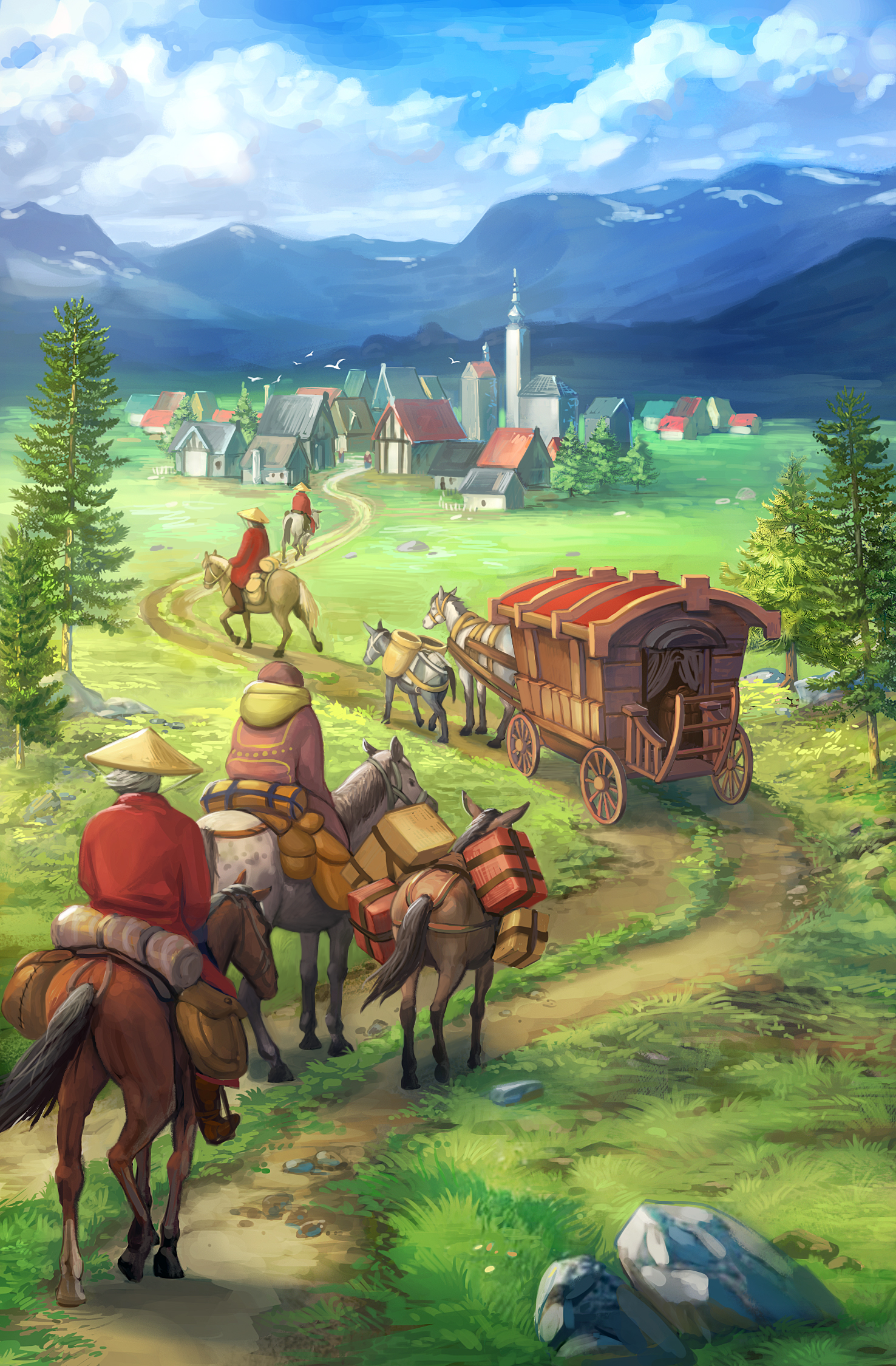 Board game cover illustration