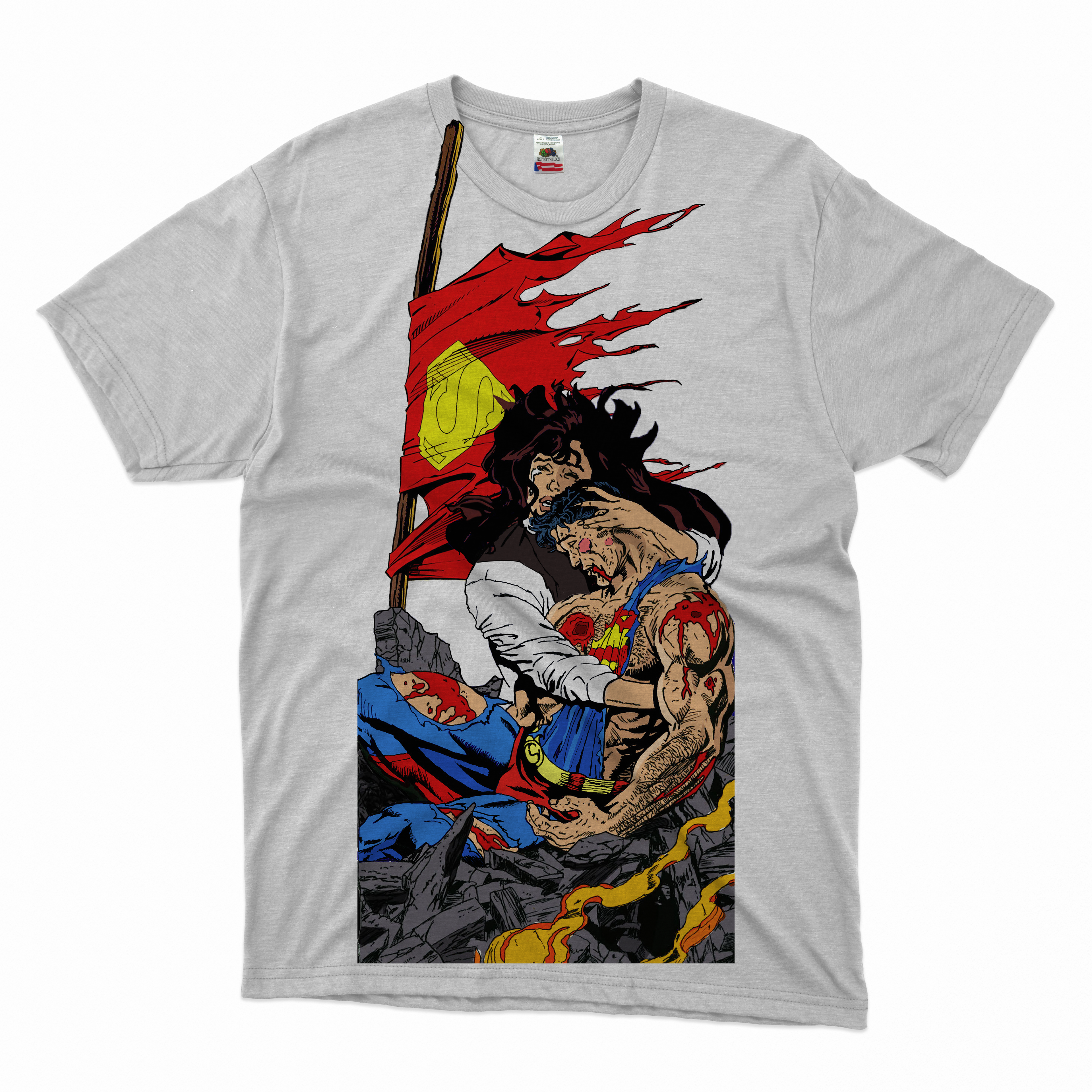 Death of superman t shirt online