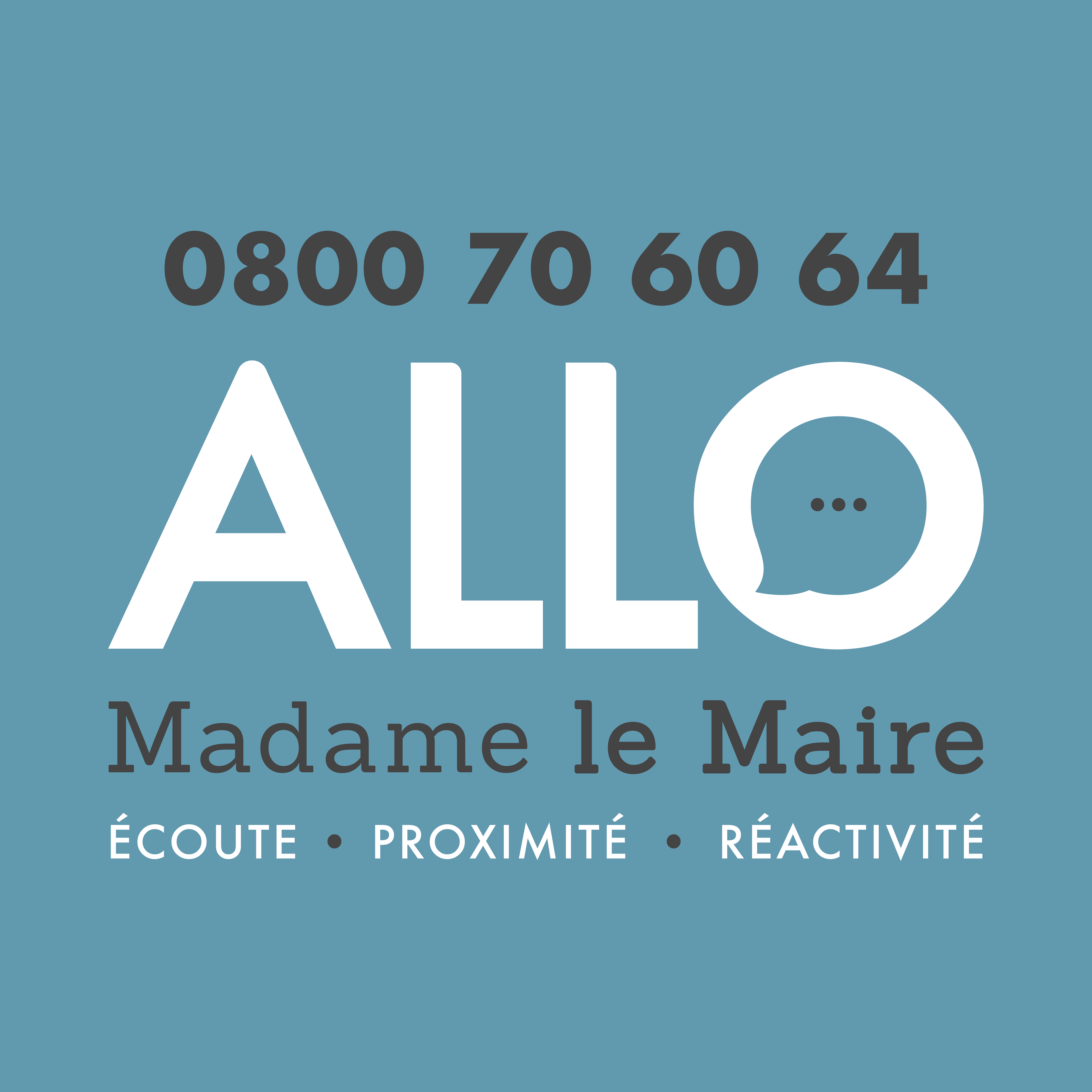 Création du logo Allô Mme le Maire, Biarritz