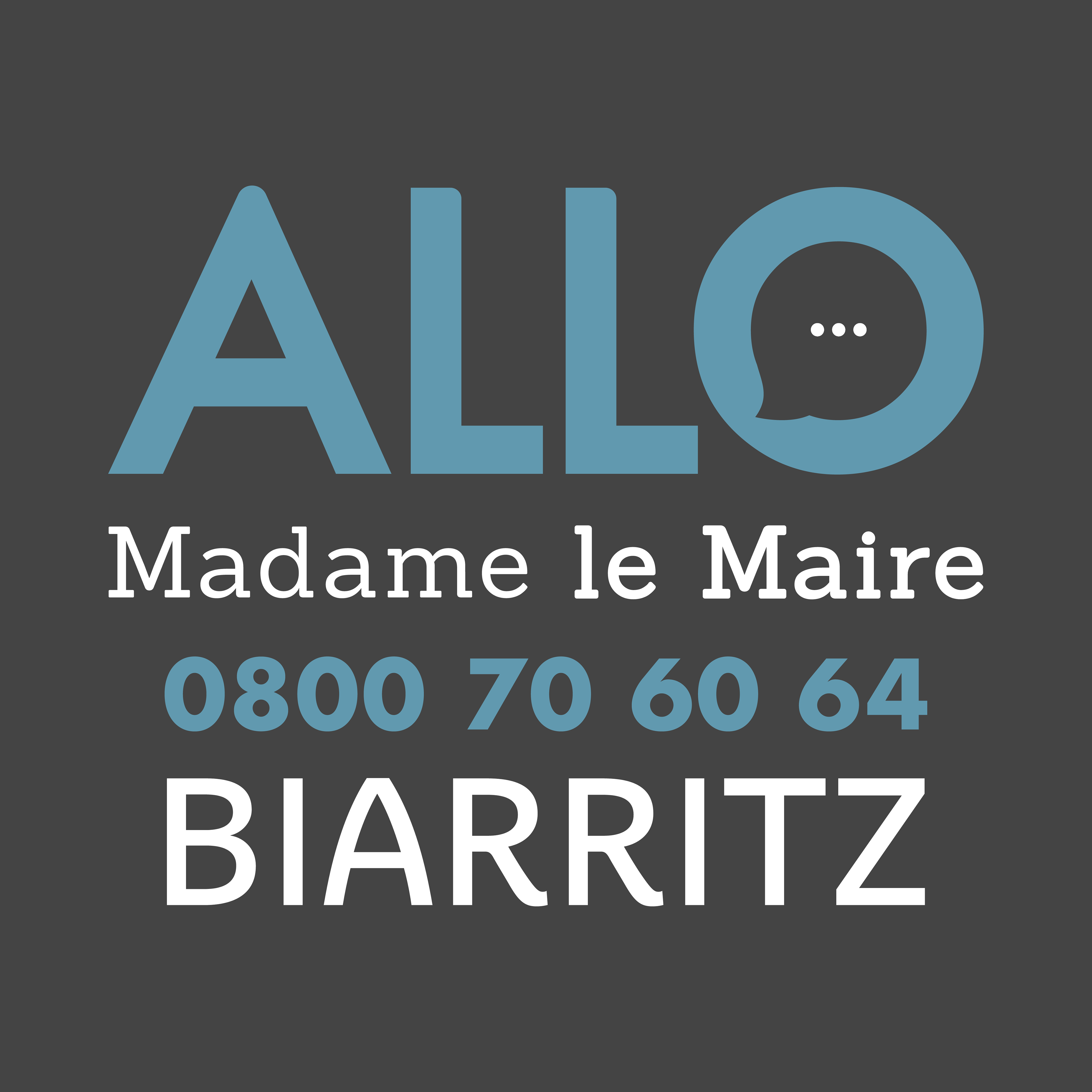 Création du logo Allô Mme le Maire, Biarritz