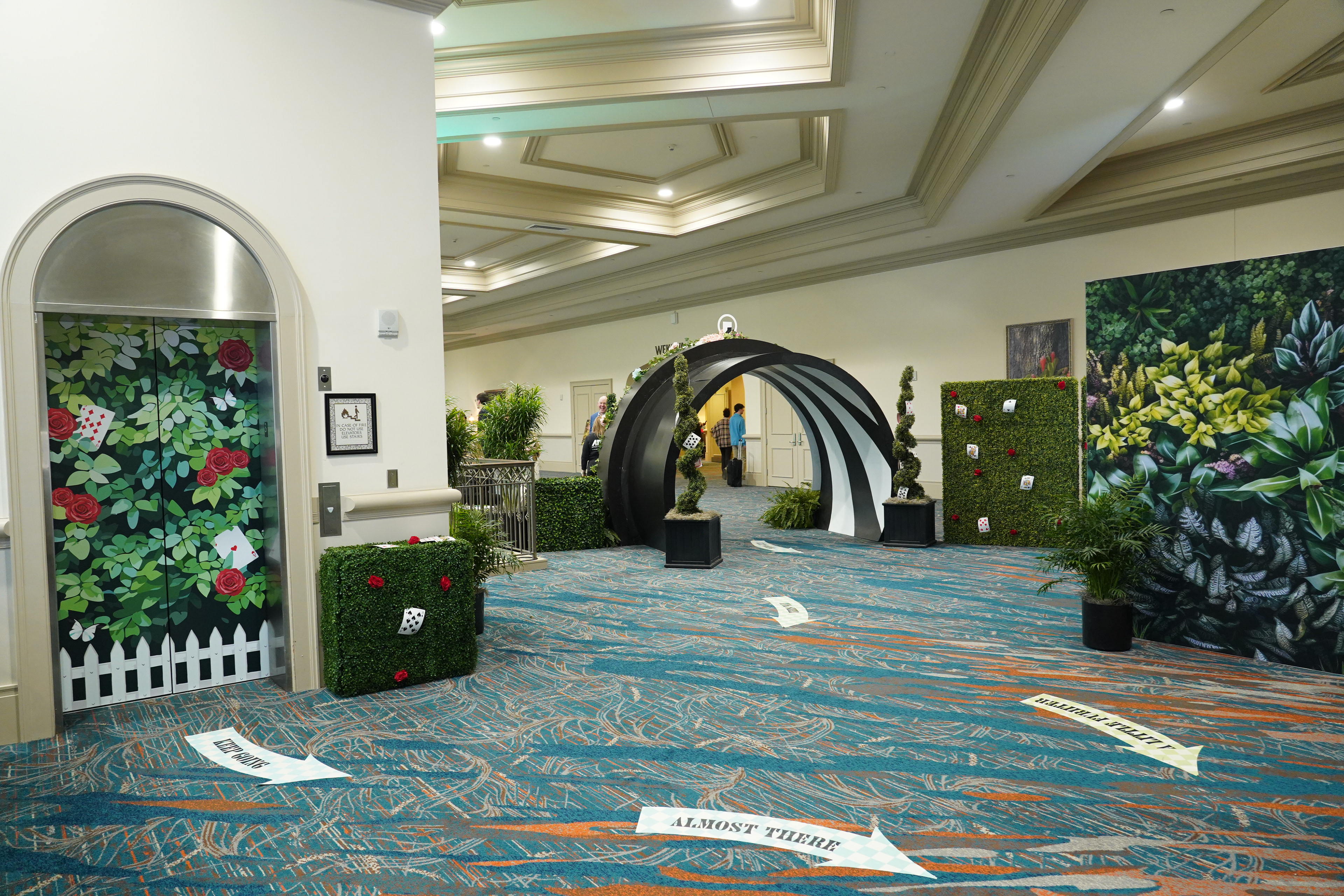 Elevator Door and Floor Graphics in Booth