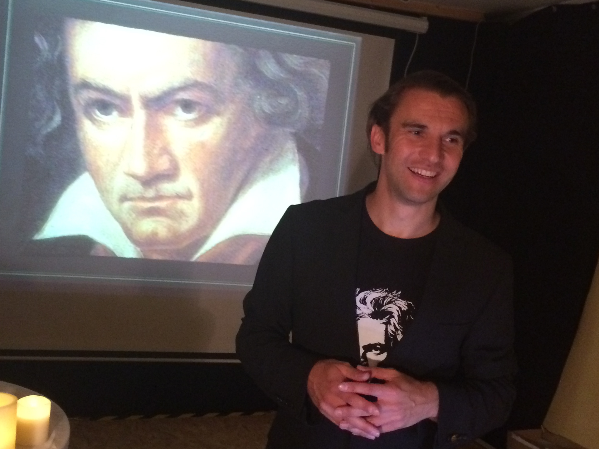 Maik bei Beethoven-Vortrag.
