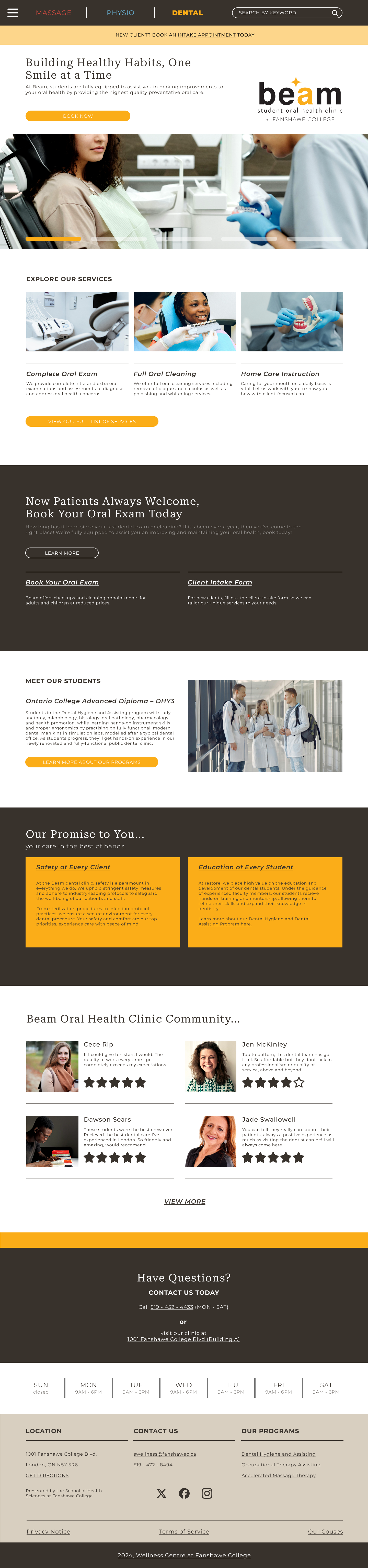 Beam Clinic Homepage