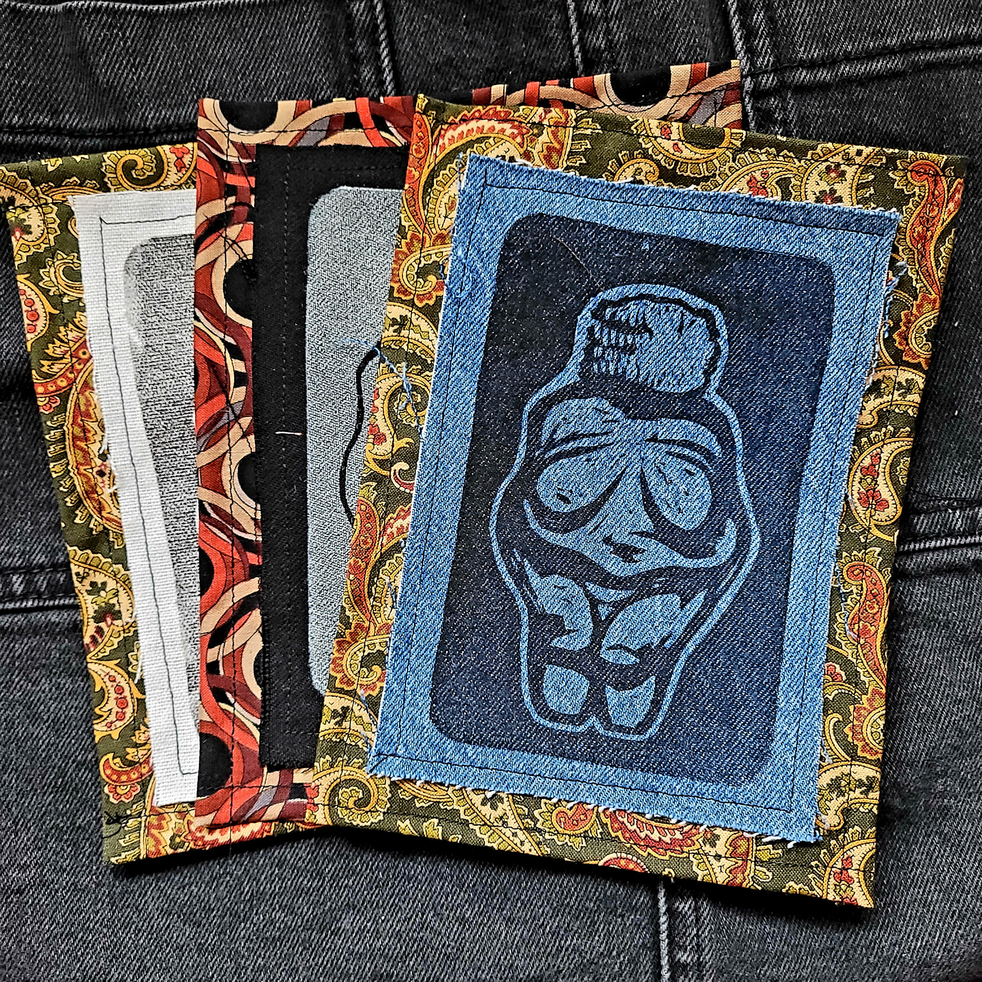 Lino Printed Sew-On Patches