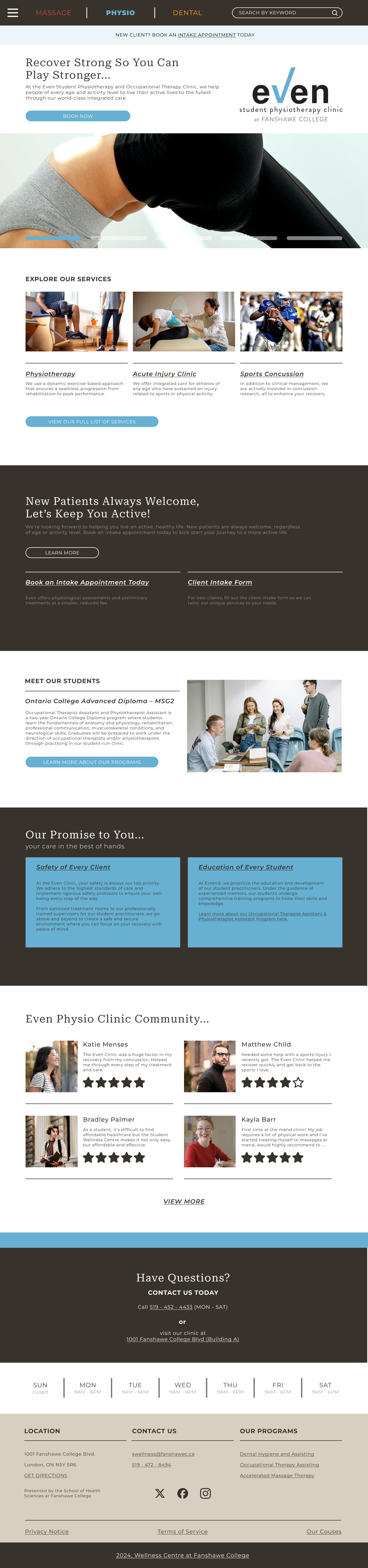 Even Clinic Homepage