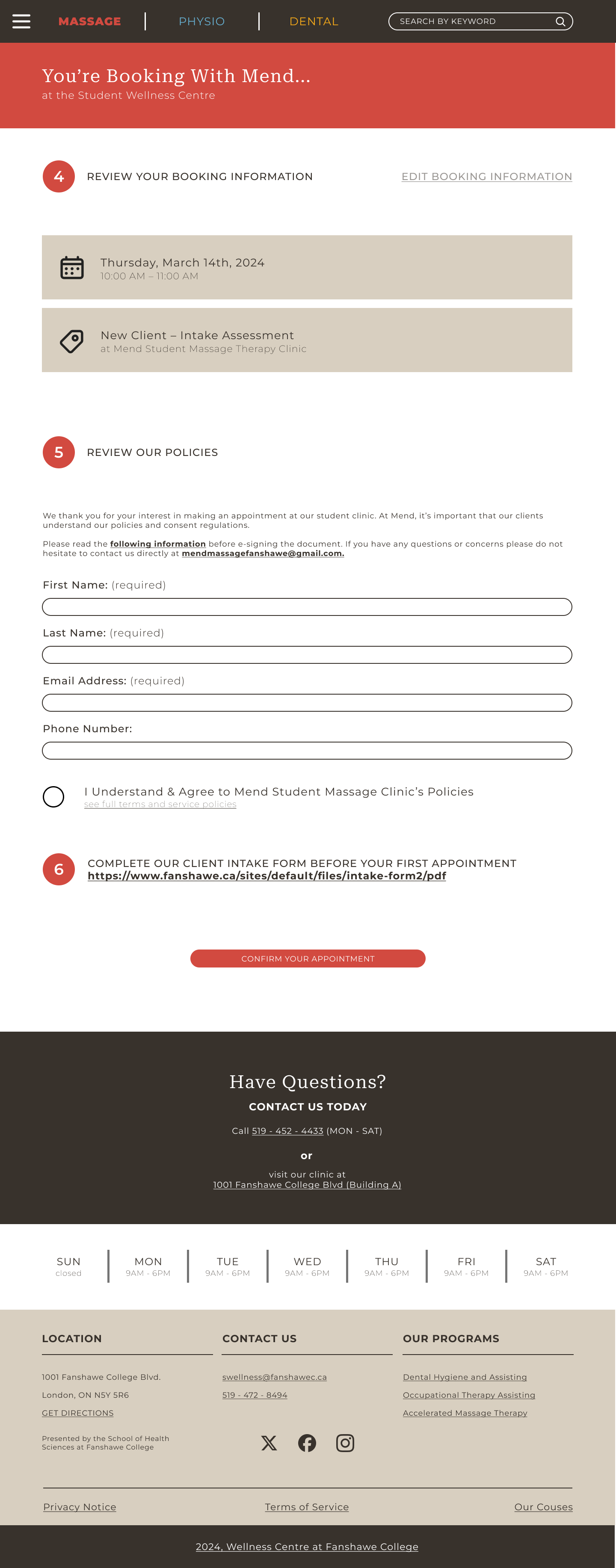Booking Form 2