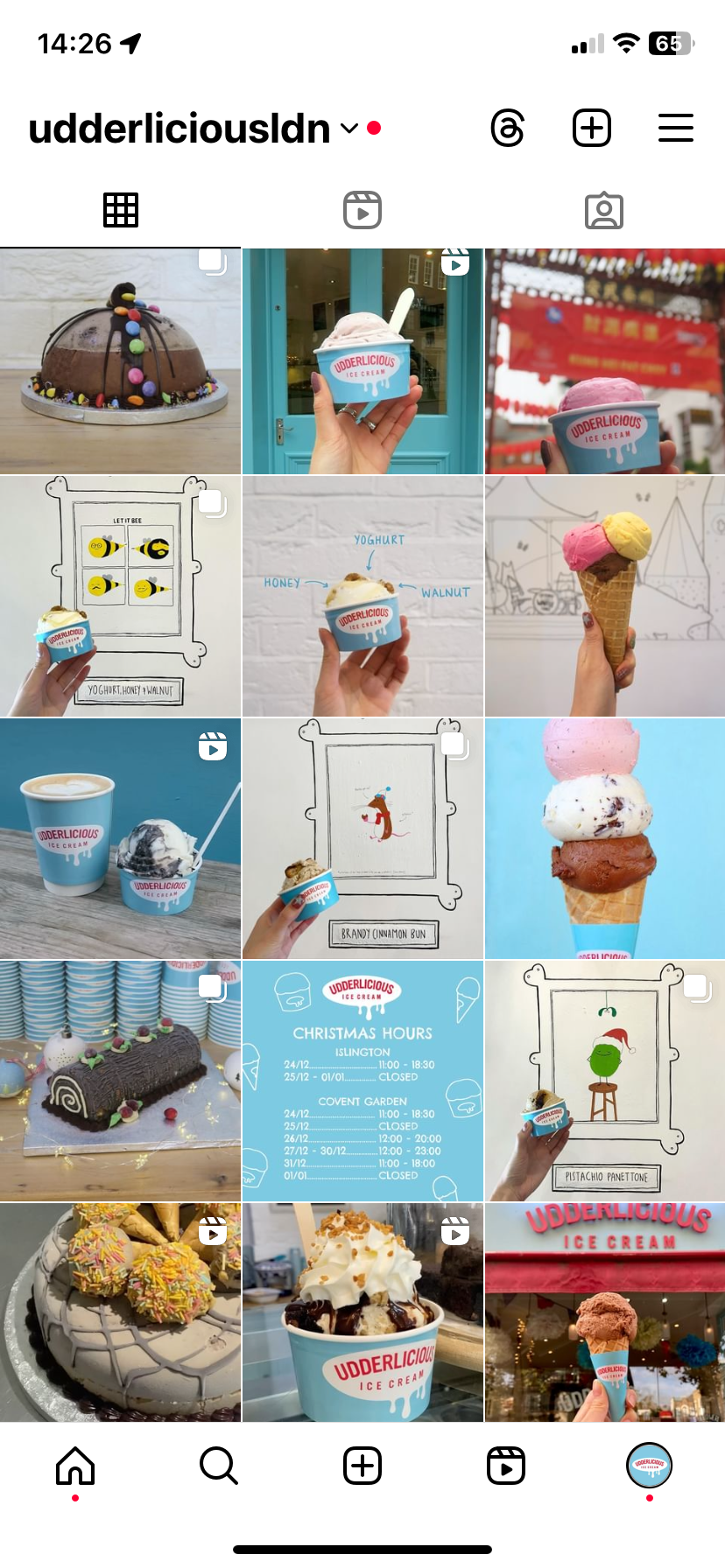 New Instagram feed - Including more photos and reels to showcase the product, and to create a more engaging and dynamic feed