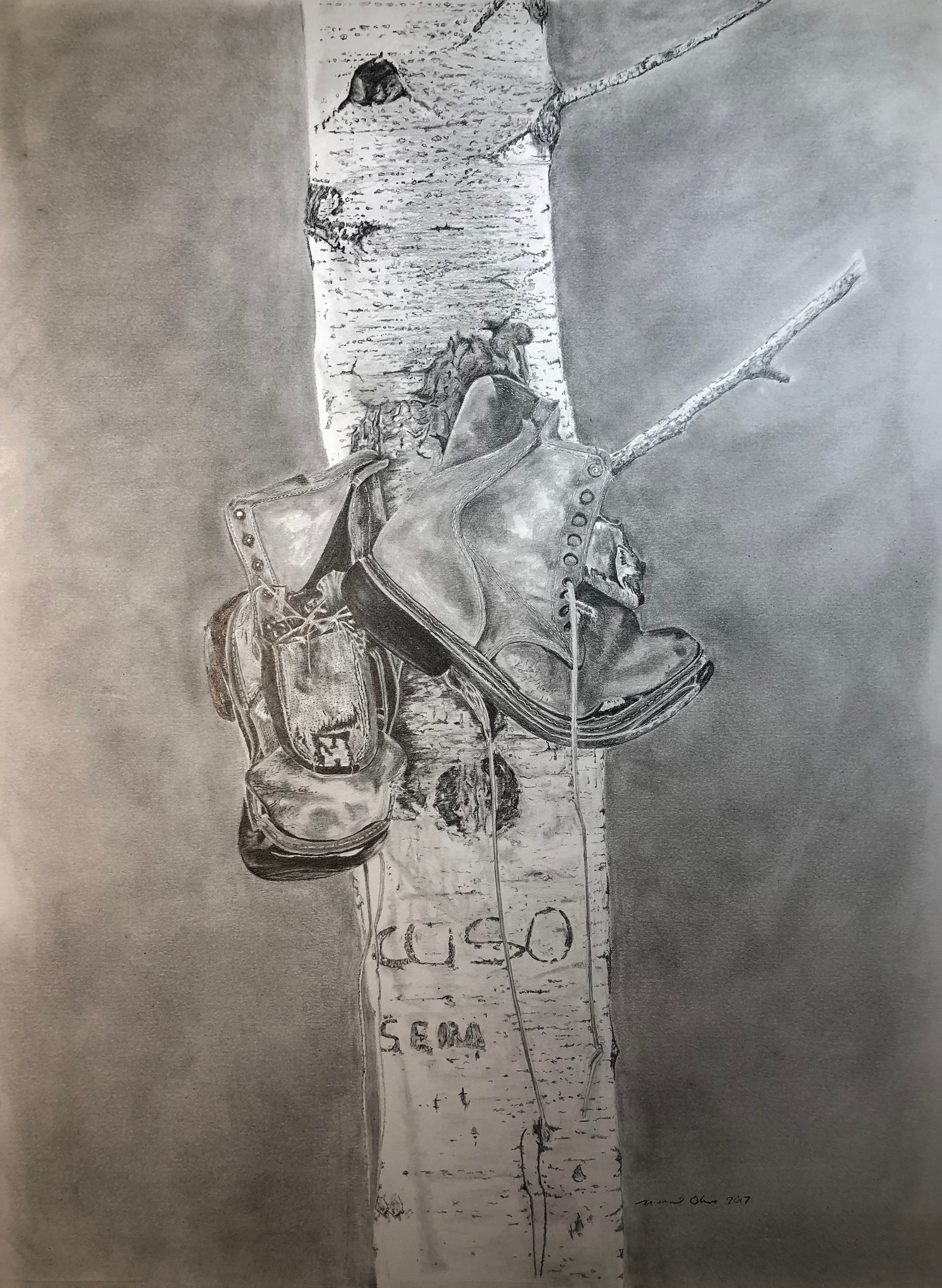 Arborglyph #1 Red Elephant