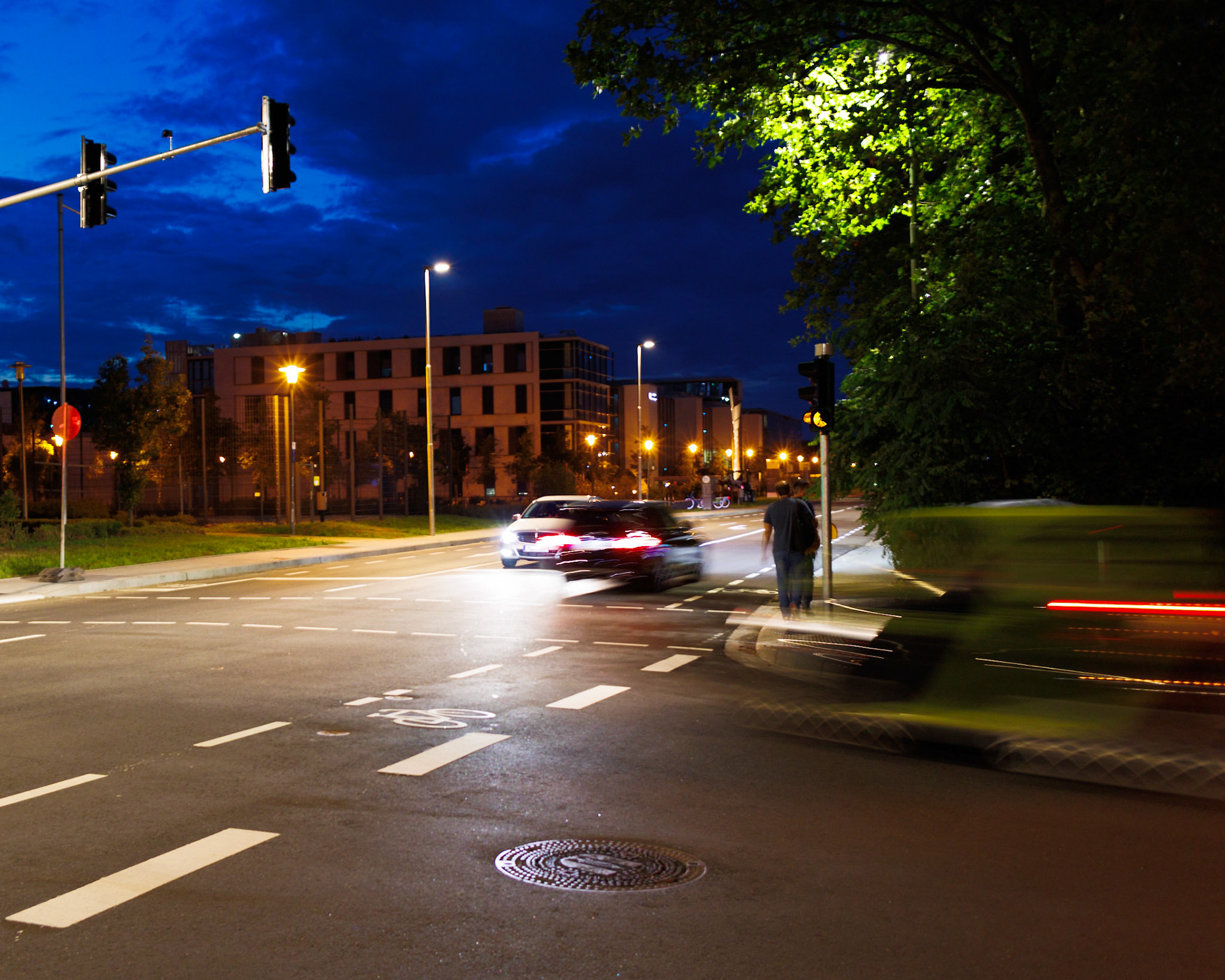 Streets of Kaiserslautern after sunset