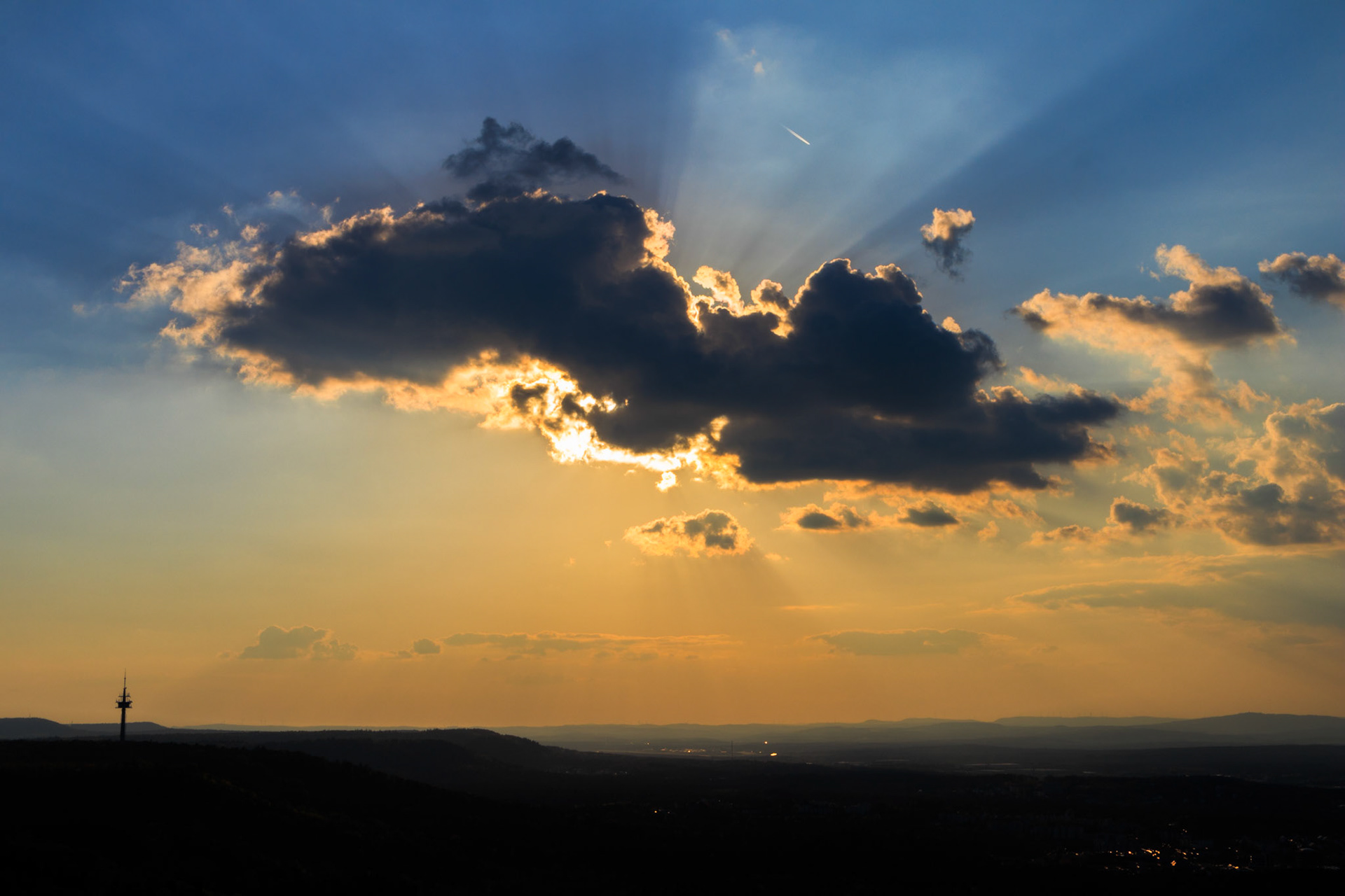 Golden Hour view from Humbergturm, Kaiserslautern