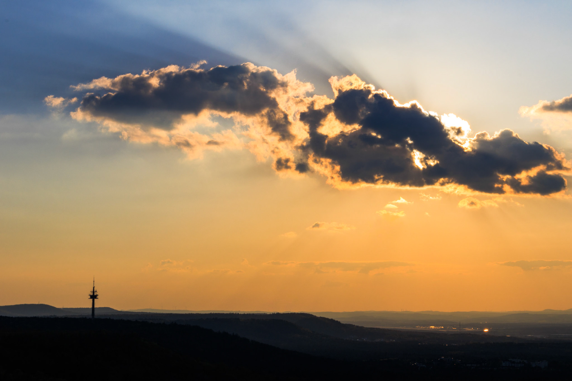 Golden Hour view from Humbergturm, Kaiserslautern