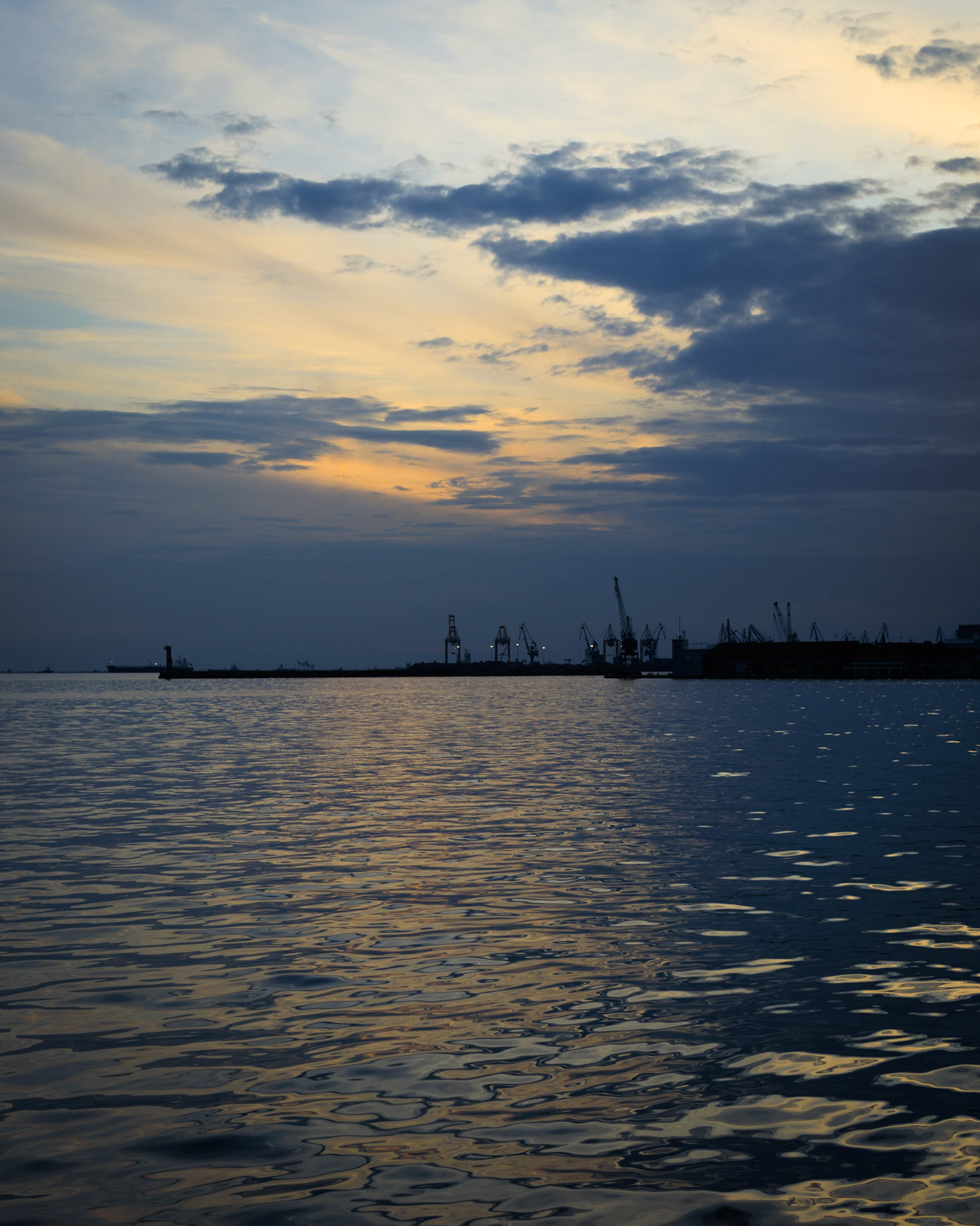 Golden hour at the Thessaloniki Port