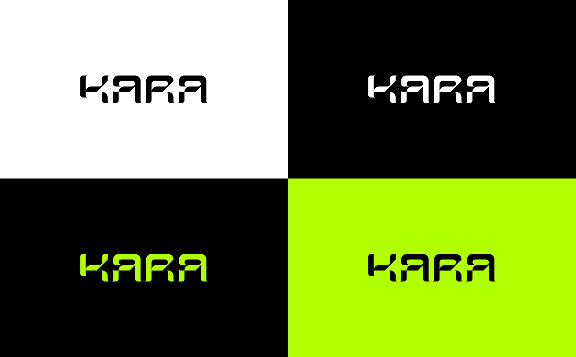 Vibrant brand color palette for KARA personal identity project by Karan Sandhu.