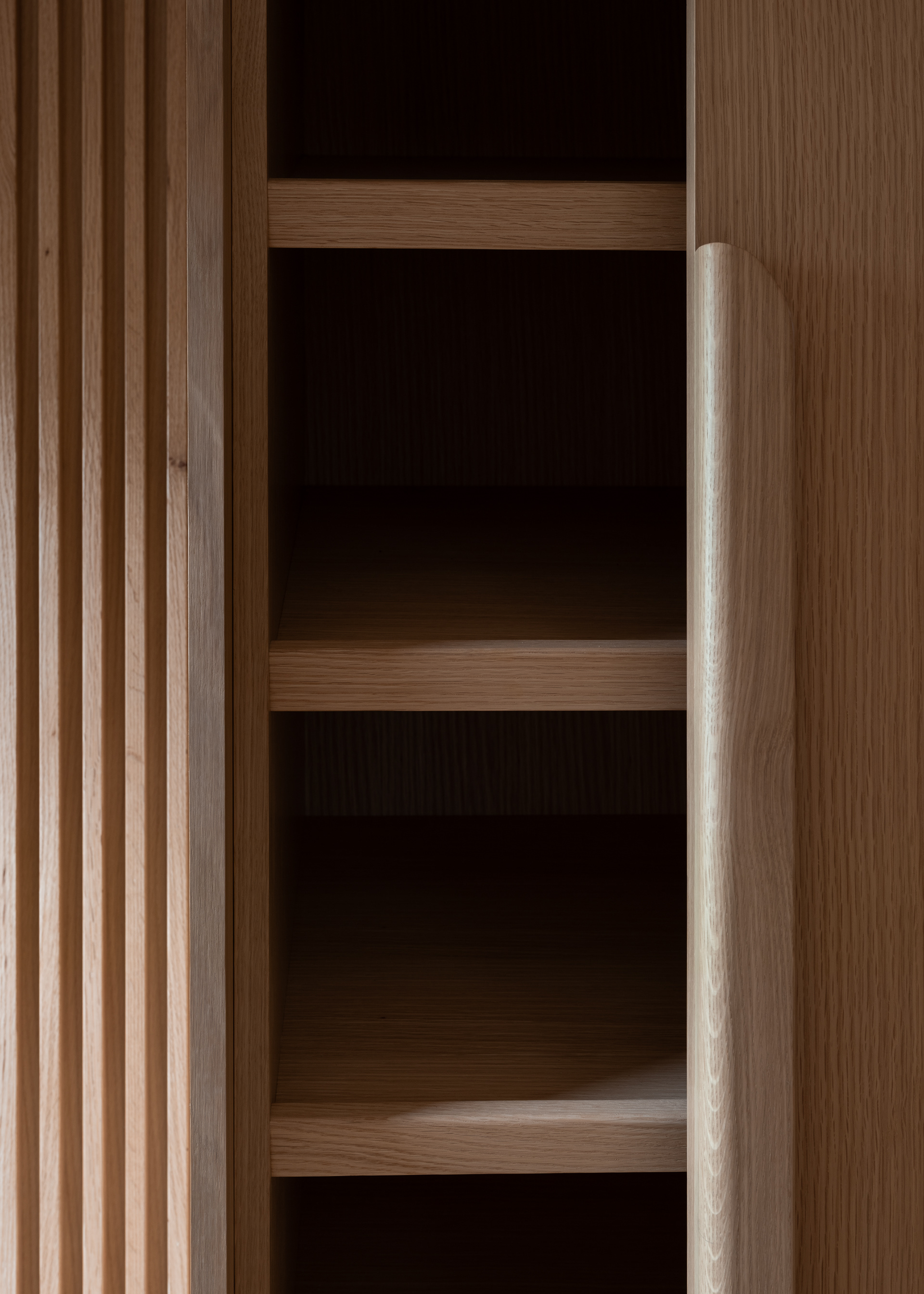 Oak cabinetry