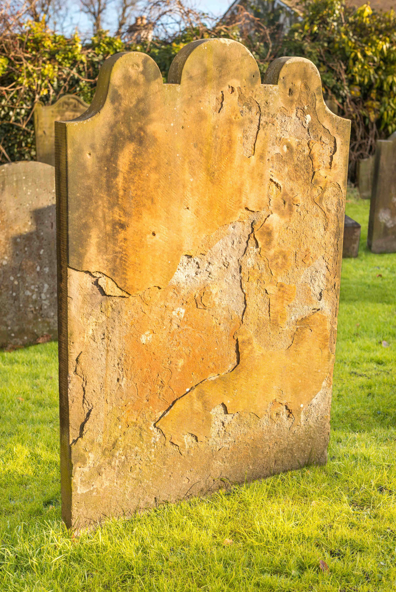 Weathered Gravestone - St. Gregory's Church - Bedale North Yorkshire UK