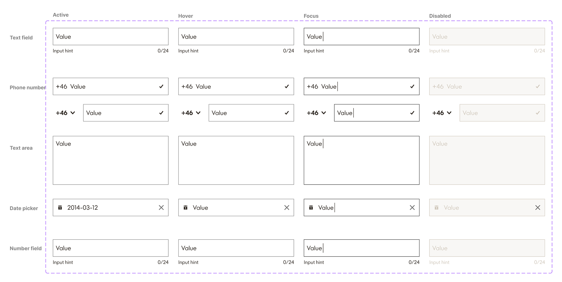Input field