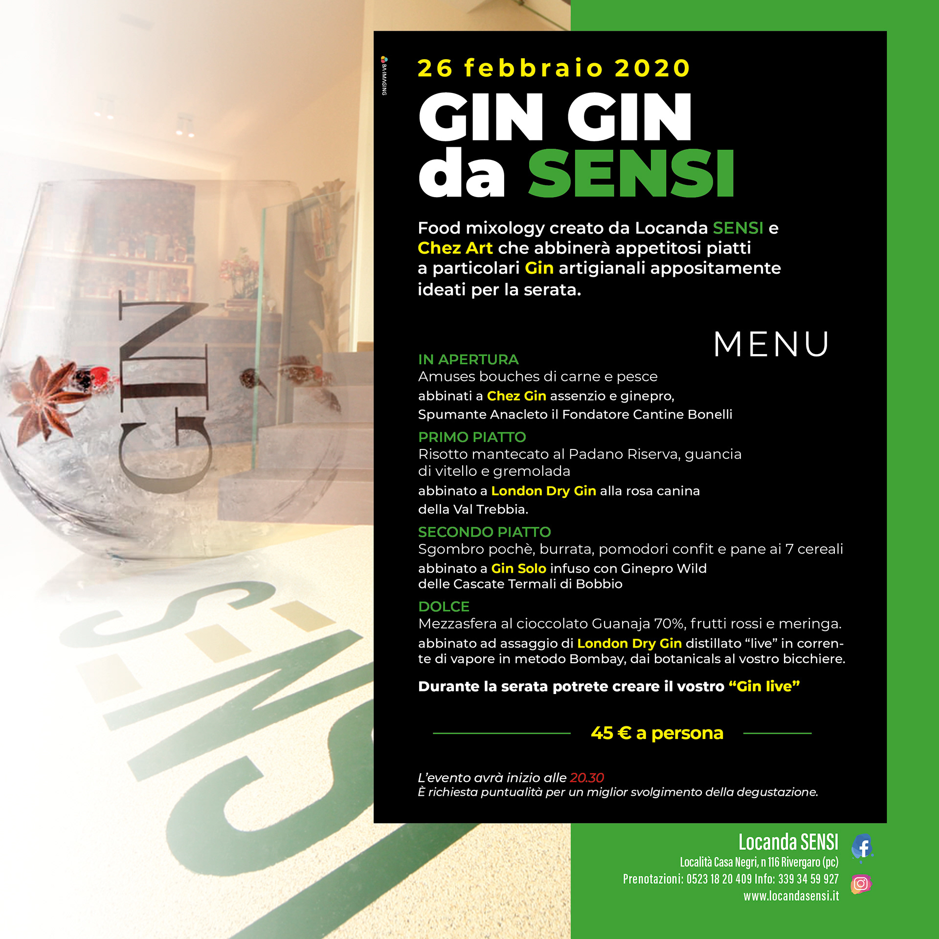 Grafica Social Locanda Sensi