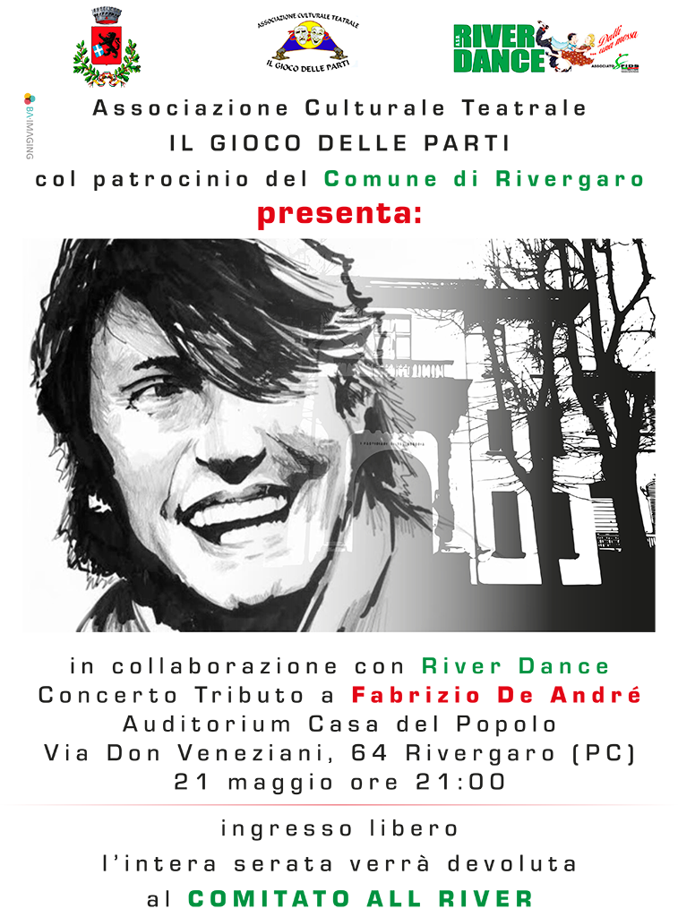 Grafica locandina Evento De Andre