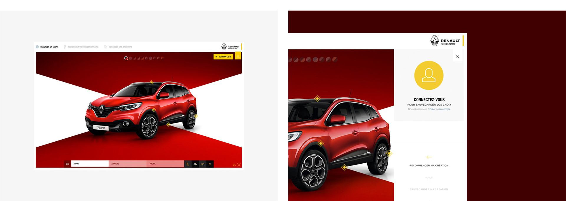 Renault / Client: Renault w/ oyez / Art Direction, User Interface