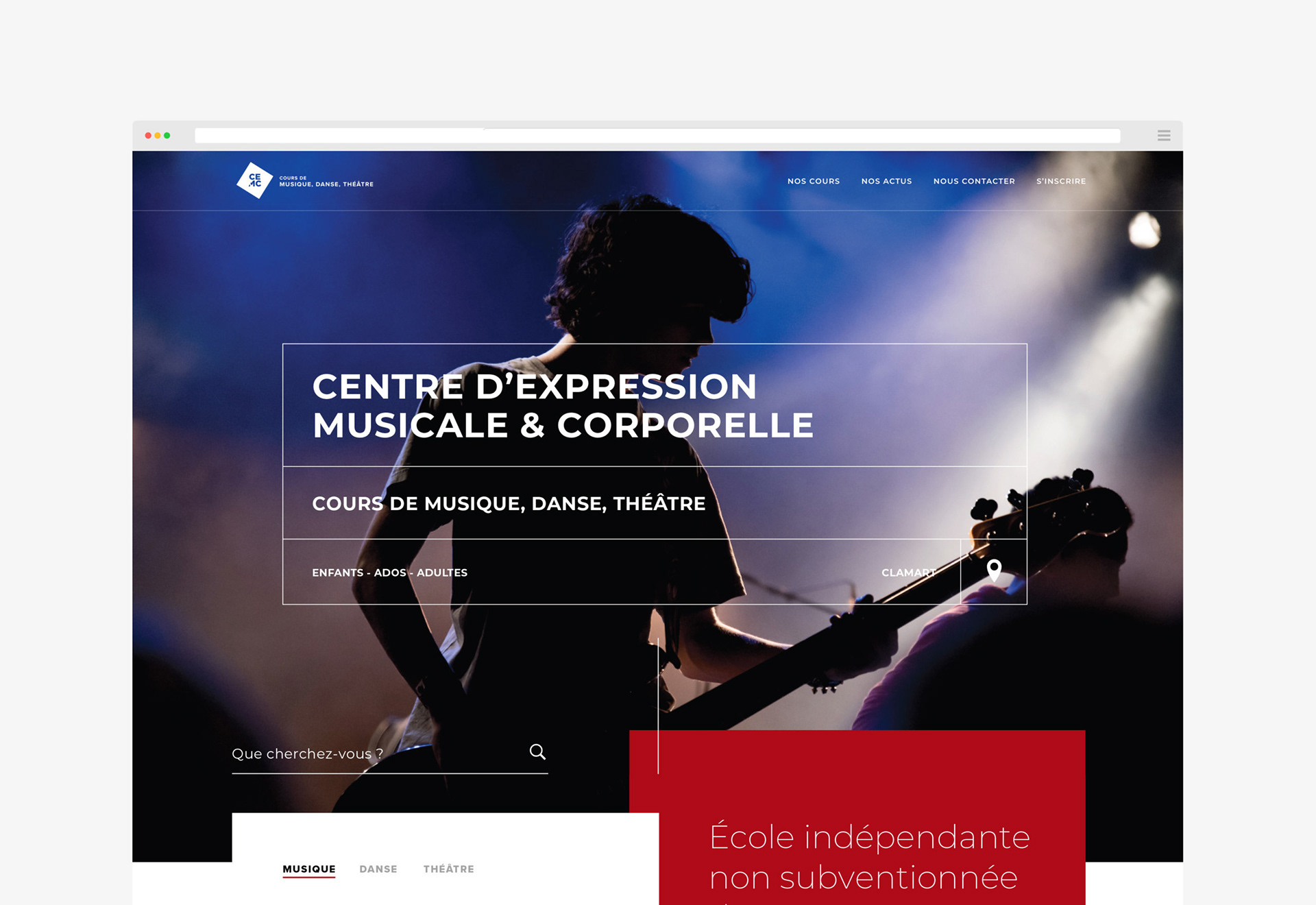 CEMC / Client: CEMC / Art Direction, User Interface, Responsive & Mobile