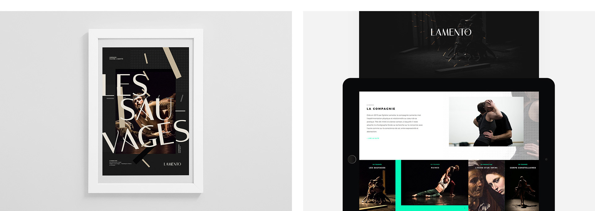 Lamento / Client: Cie Lamento / Logotype, Brand System, Web & App Design, Typography