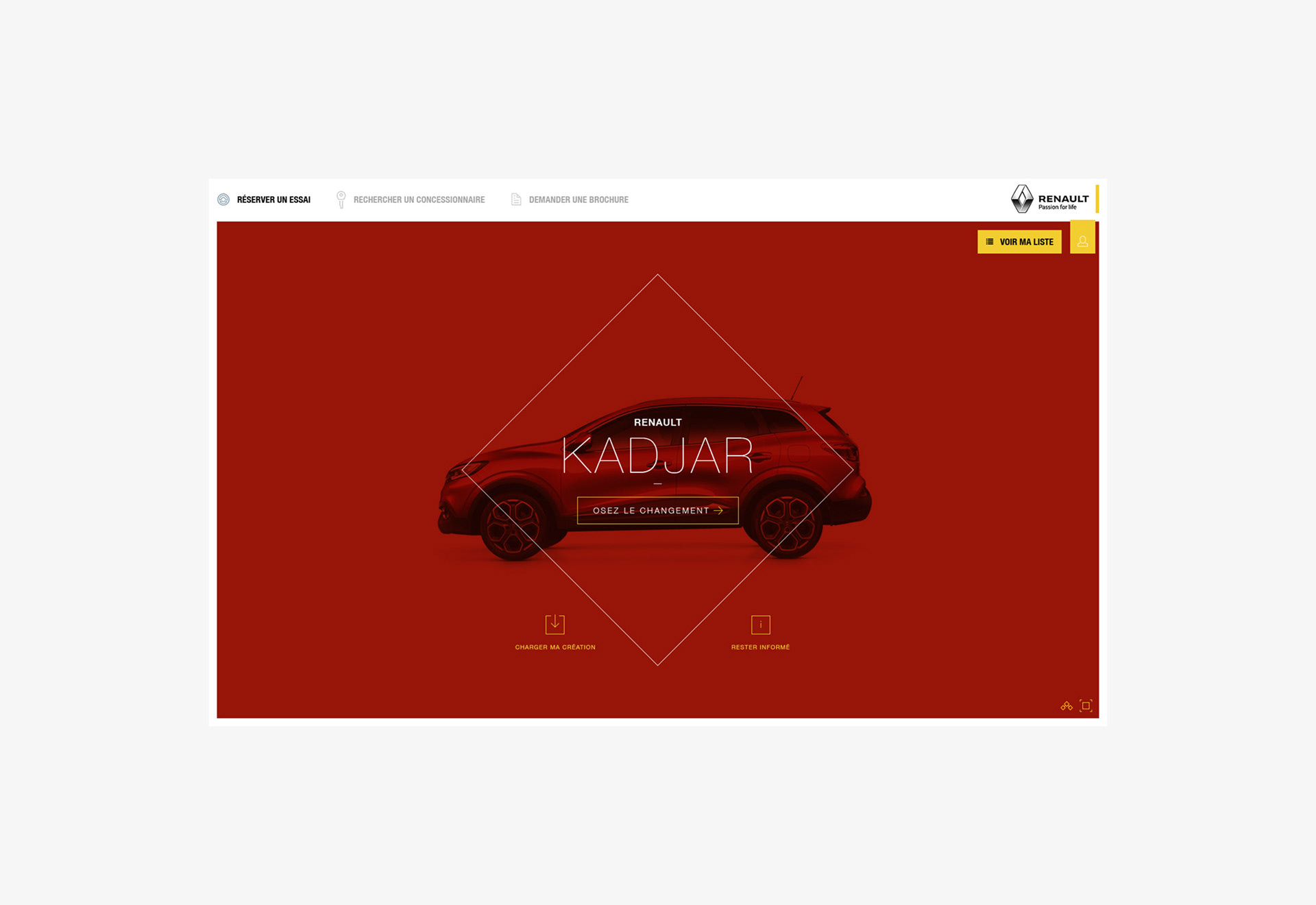 Renault / Client: Renault w/ oyez / Art Direction, User Interface