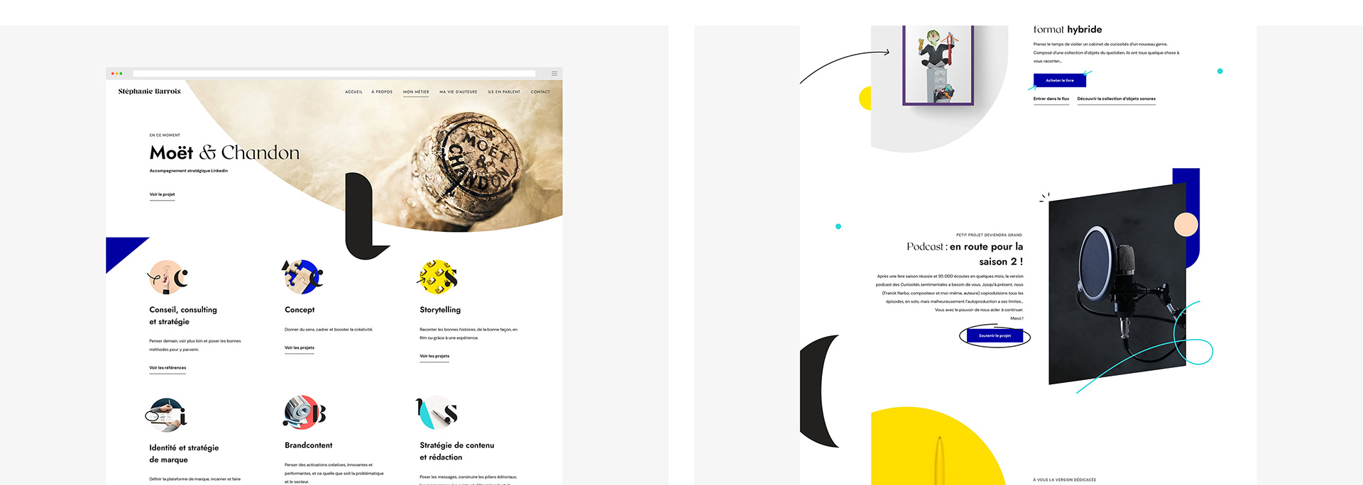 Stéphanie Barrois / Client: Stéphanie Barrois / Art Direction, User Interface