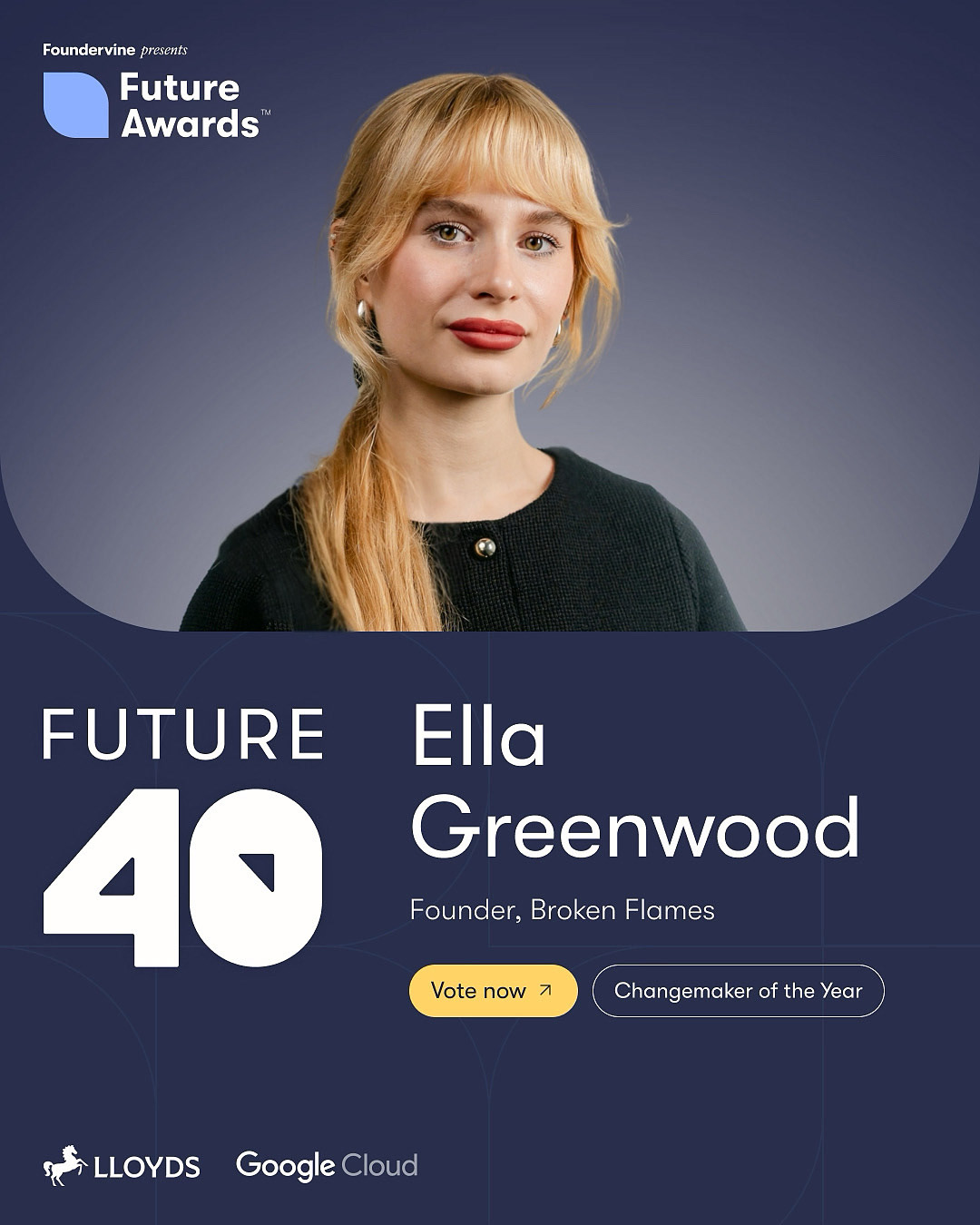 Ella is listed as a Foundervine Future 40