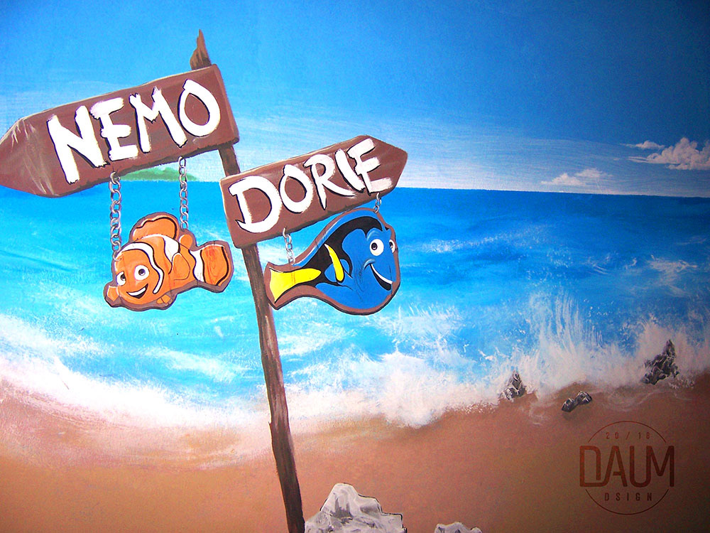 Wandmalerei von "Findet Nemo"