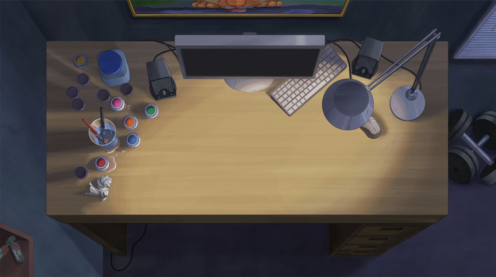 Fired on Mars, Background Painting