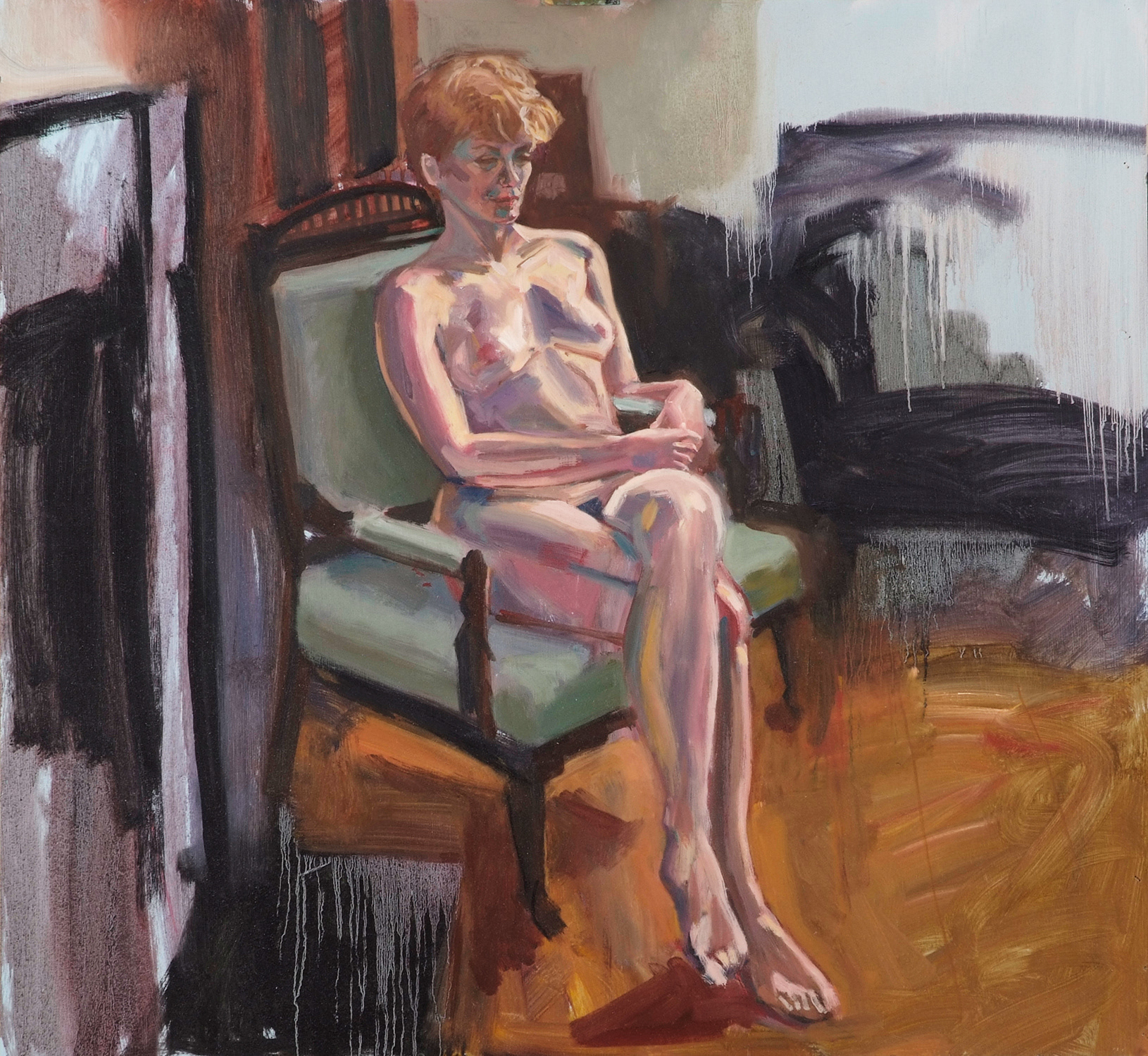 Kat in Donna's front room.