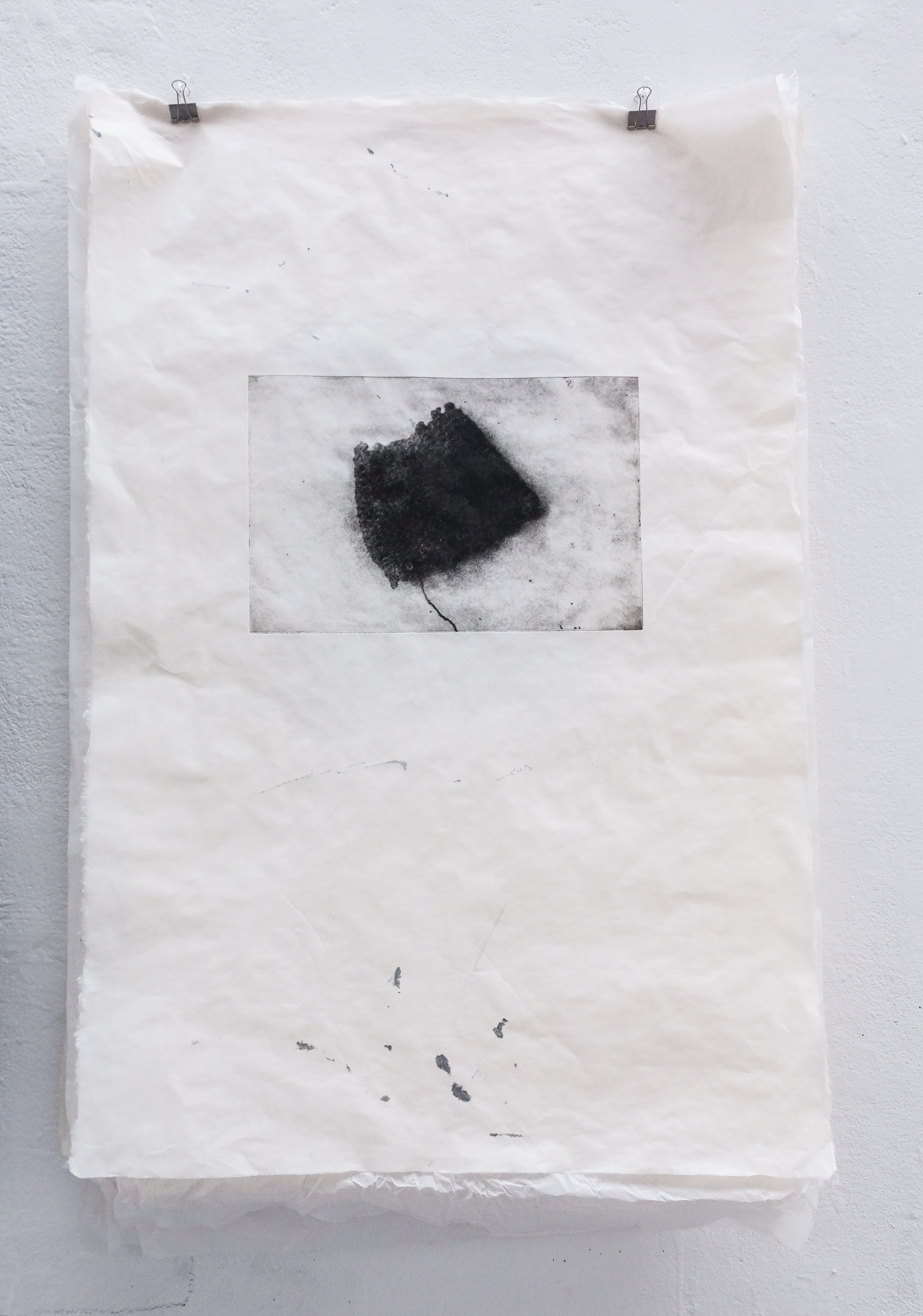 Stack and Hide (detail), 2017, photopolymer gravure, monotype print, sumi-Japanese ink, mixed media, Japanese washi paper, approx. 100x70x2cm each