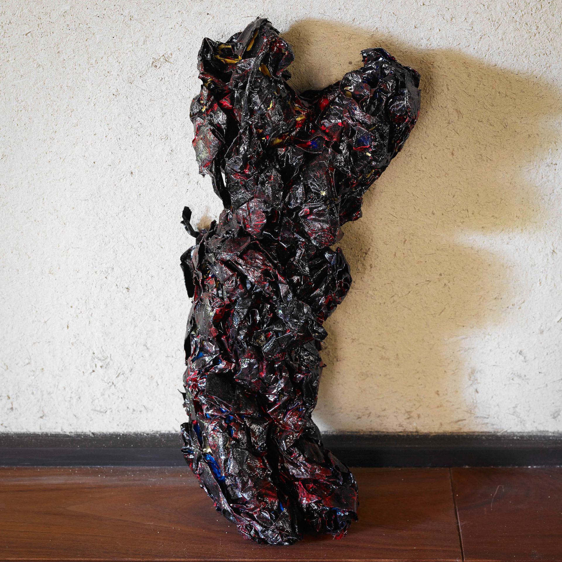 Scrunch (Bear) #11,2019, masking tape, acrylic, mixed media, Photo ©︎Tadasu Yamamoto