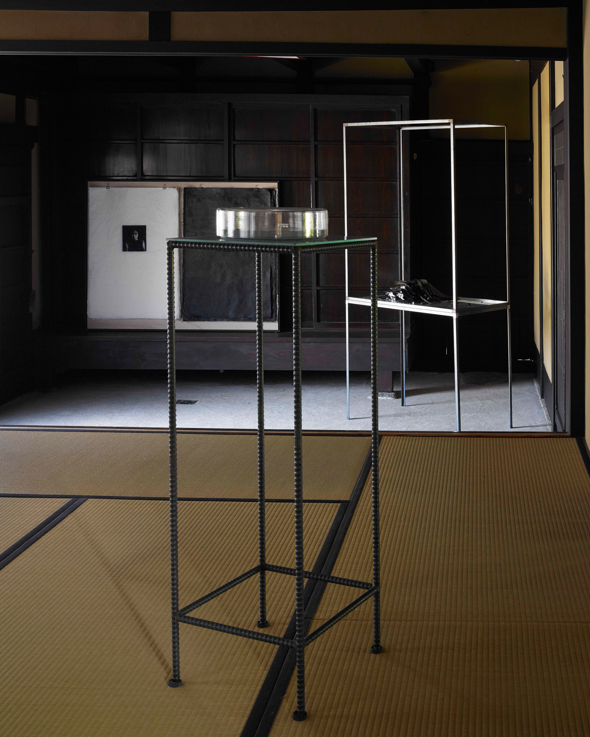 Exhibition view, the Doma earthen floor entrance of Zuiun-an, Kyoto, Japan, 20th April - 19th May 2019, Photo ©︎ Tadasu Yamamoto